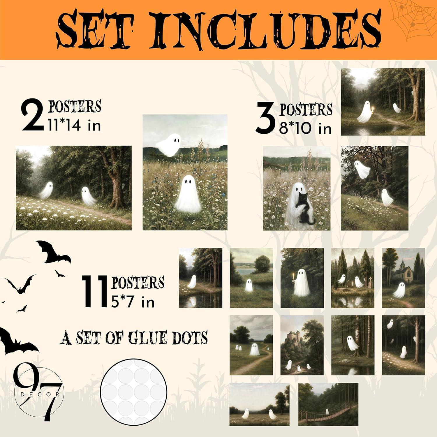 image97 Decor Halloween Bathroom Decor  Vintage Ghost Wall Art Prints Gothic Bathroom Wall Art Posters For Room Aesthetic Spooky Ghost Pictures Cute Halloween Decorations Indoor For Home unframedVintage Ghost