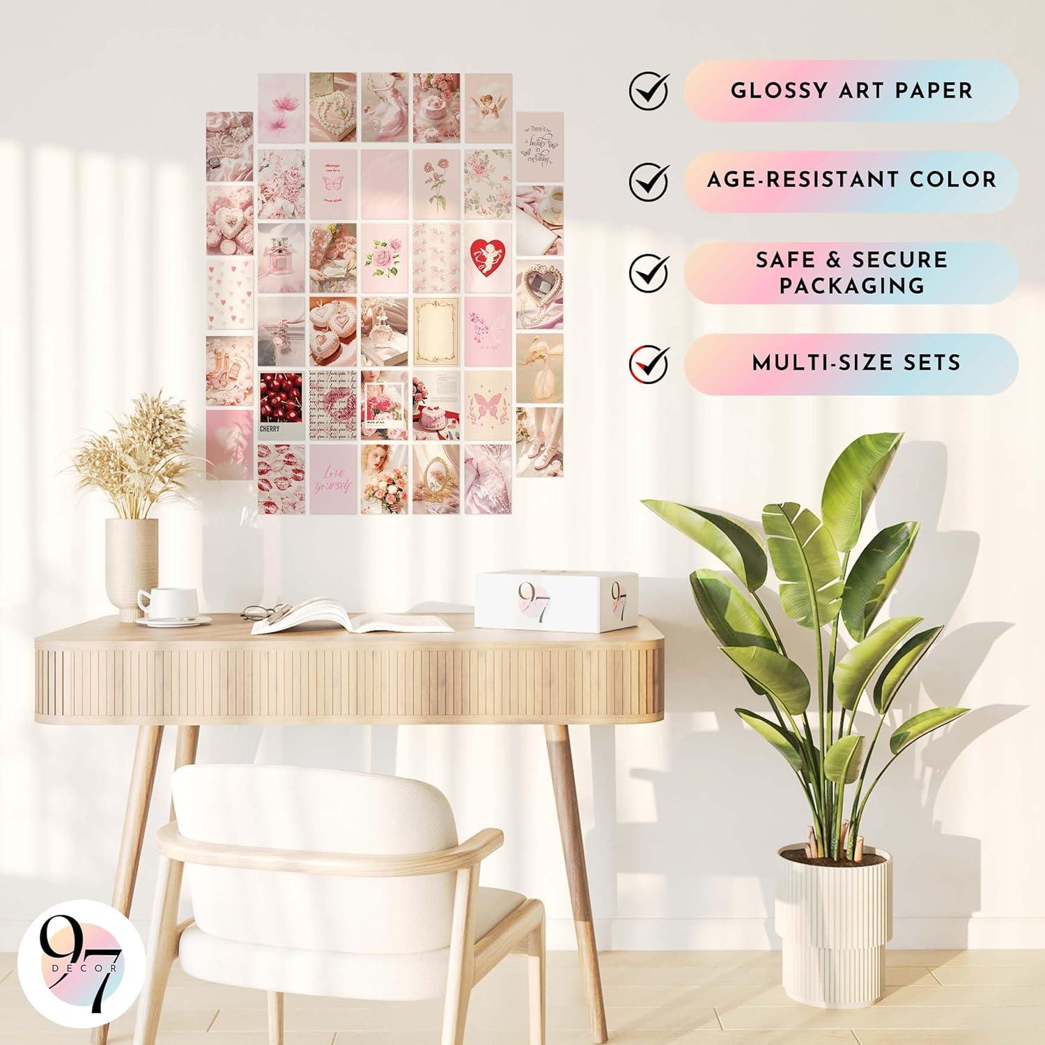 image97 Decor LARGE 11x14 Pink Coquette Room Decor Aesthetic  Vintage Coquette Wall Decor Cute Coquette Posters For Girls Dorm Decorations Girly Wall Art Prints Bow Pictures For Bedroom UnframedCoquette 40x4x6