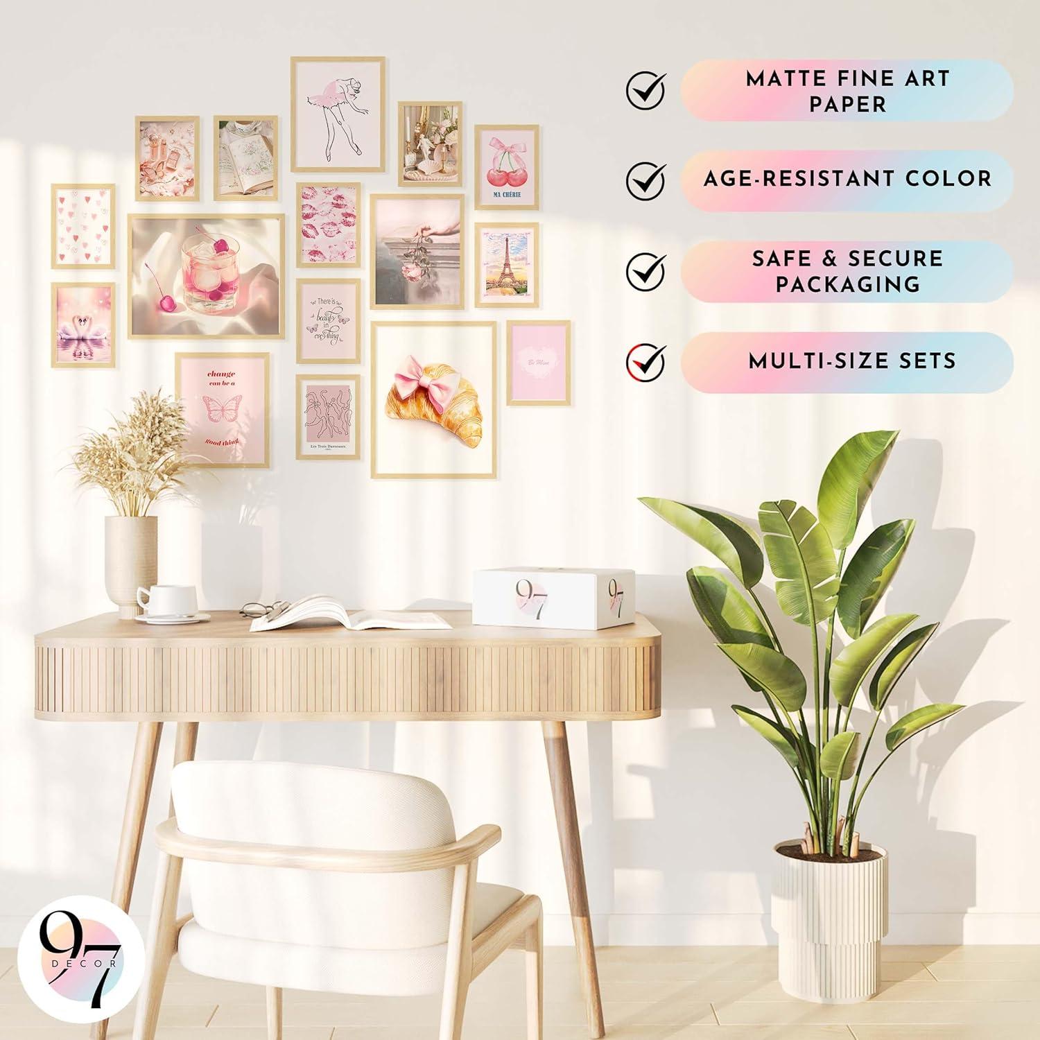 image97 Decor LARGE 11x14 Pink Coquette Room Decor Aesthetic  Vintage Coquette Wall Decor Cute Coquette Posters For Girls Dorm Decorations Girly Wall Art Prints Bow Pictures For Bedroom UnframedDreamy Coquette Gx11x14