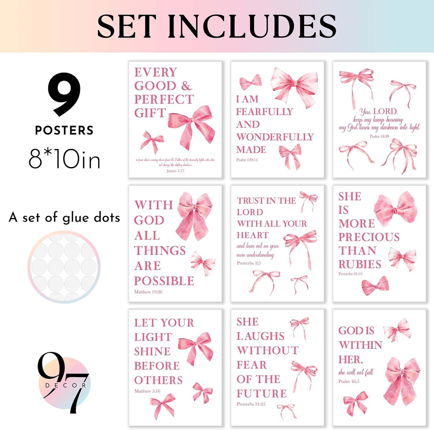 image97 Decor LARGE 11x14 Pink Coquette Room Decor Aesthetic  Vintage Coquette Wall Decor Cute Coquette Posters For Girls Dorm Decorations Girly Wall Art Prints Bow Pictures For Bedroom UnframedCoquette 9x8x10