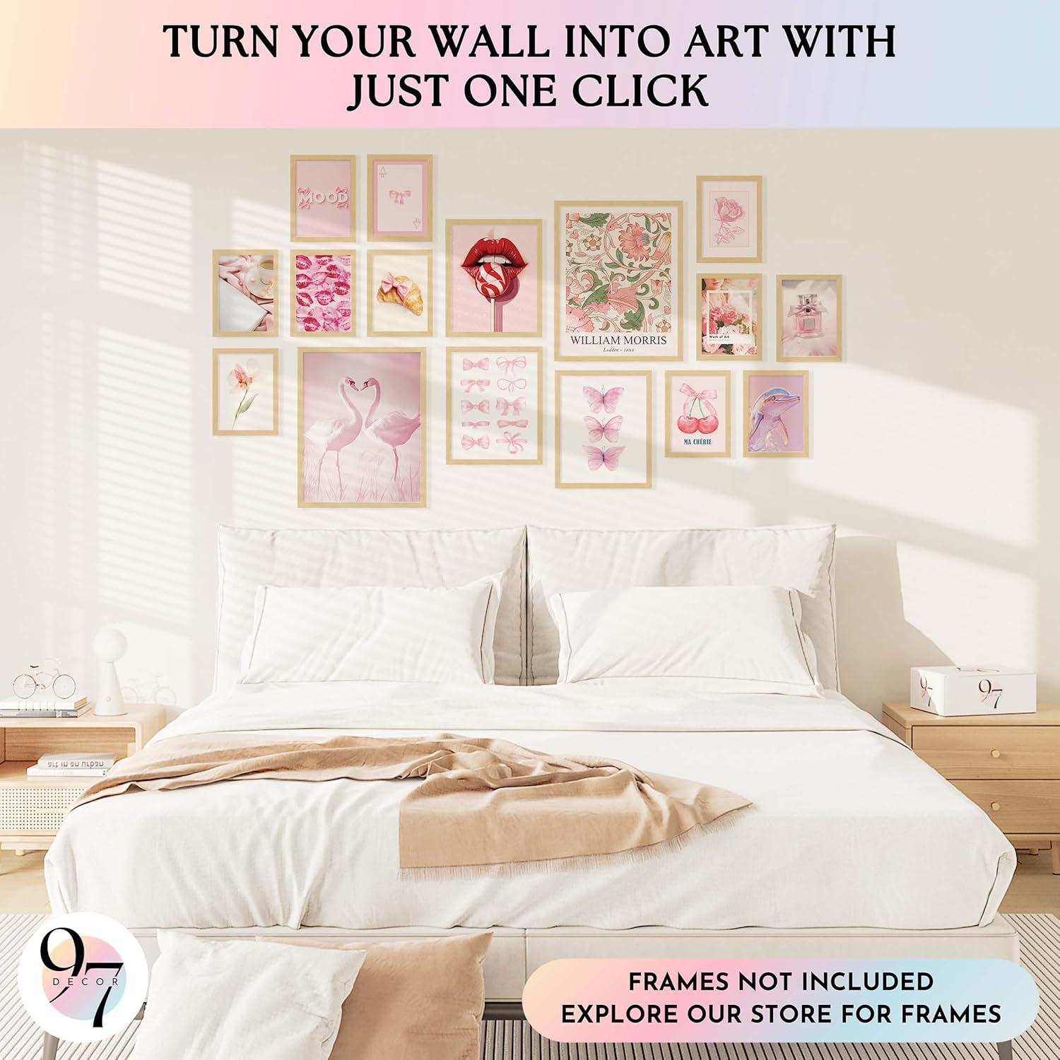 image97 Decor LARGE 11x14 Pink Coquette Room Decor Aesthetic  Vintage Coquette Wall Decor Cute Coquette Posters For Girls Dorm Decorations Girly Wall Art Prints Bow Pictures For Bedroom UnframedElegant Coquette Gx11x14