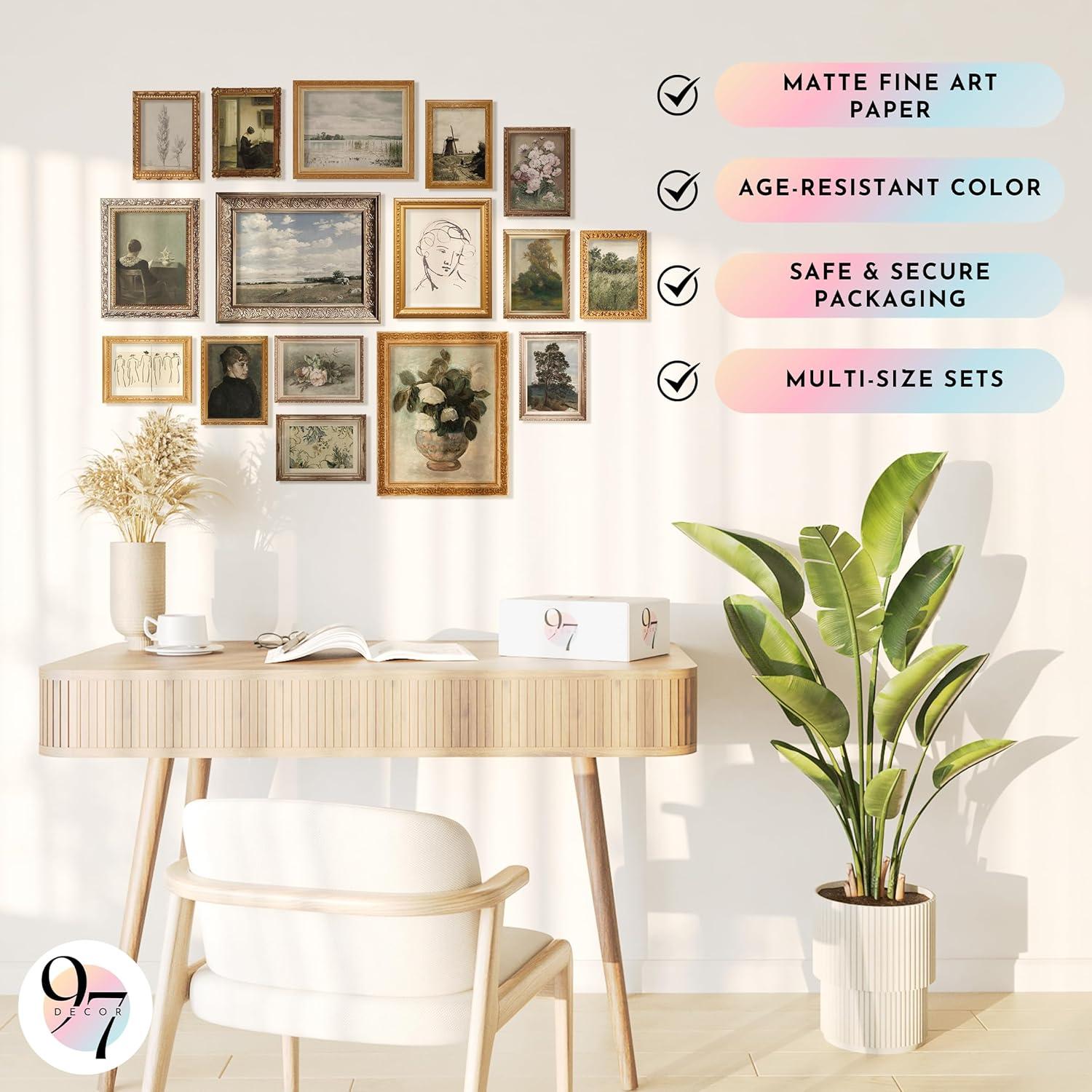 image97 Decor LARGE 11x14 Vintage Wall Art Prints  Large Vintage Pictures Wall Decor Farmhouse French Country Decor For Bedroom Botanical Posters Landscape Paintings Gallery Wall Prints For Home UnframedVintage