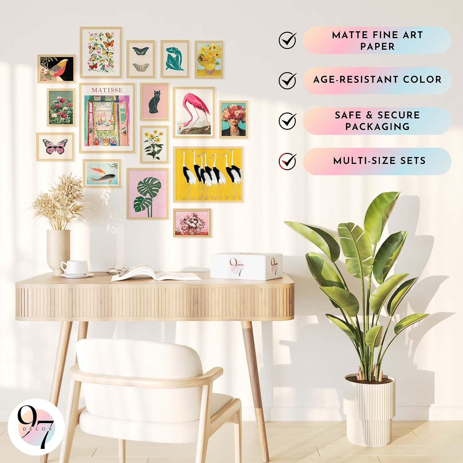 image97 Decor LARGE11x14 Eclectic Wall Art Prints  Large Maximalist Wall Decor Colorful Home Decor Funky Prints For Wall Decor Aesthetic Trendy Gallery Wall Pictures Artsy Room Decor For Bedroom Unframed
