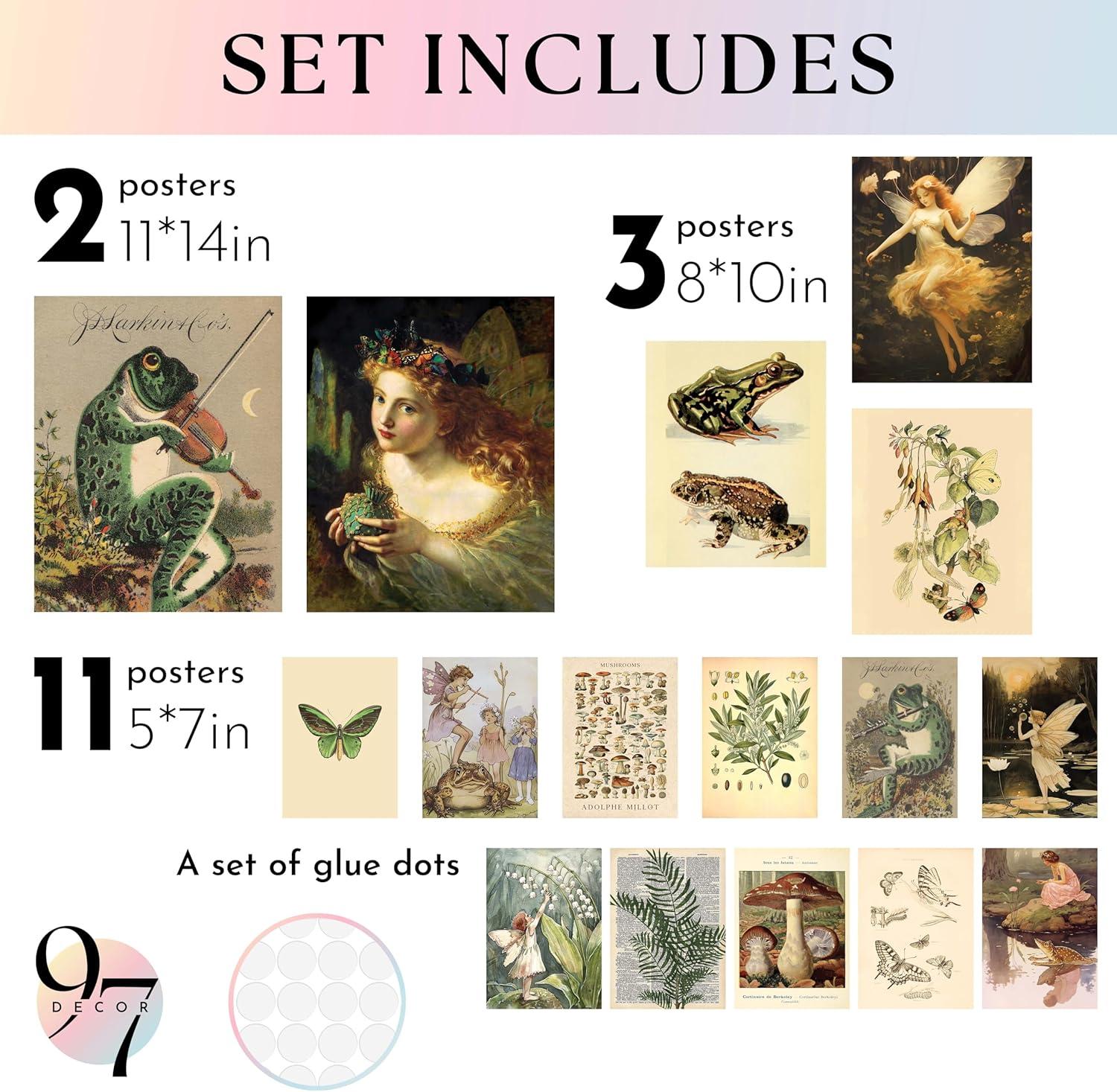image97 Decor Large 11x14 Fairy Core Room Decor  Large Fairy Decor For Bedroom Vintage Cottage Core Wall Decor Cottagecore Wall Art Prints Nature Pictures Earthy Posters For Room Aesthetic unframed