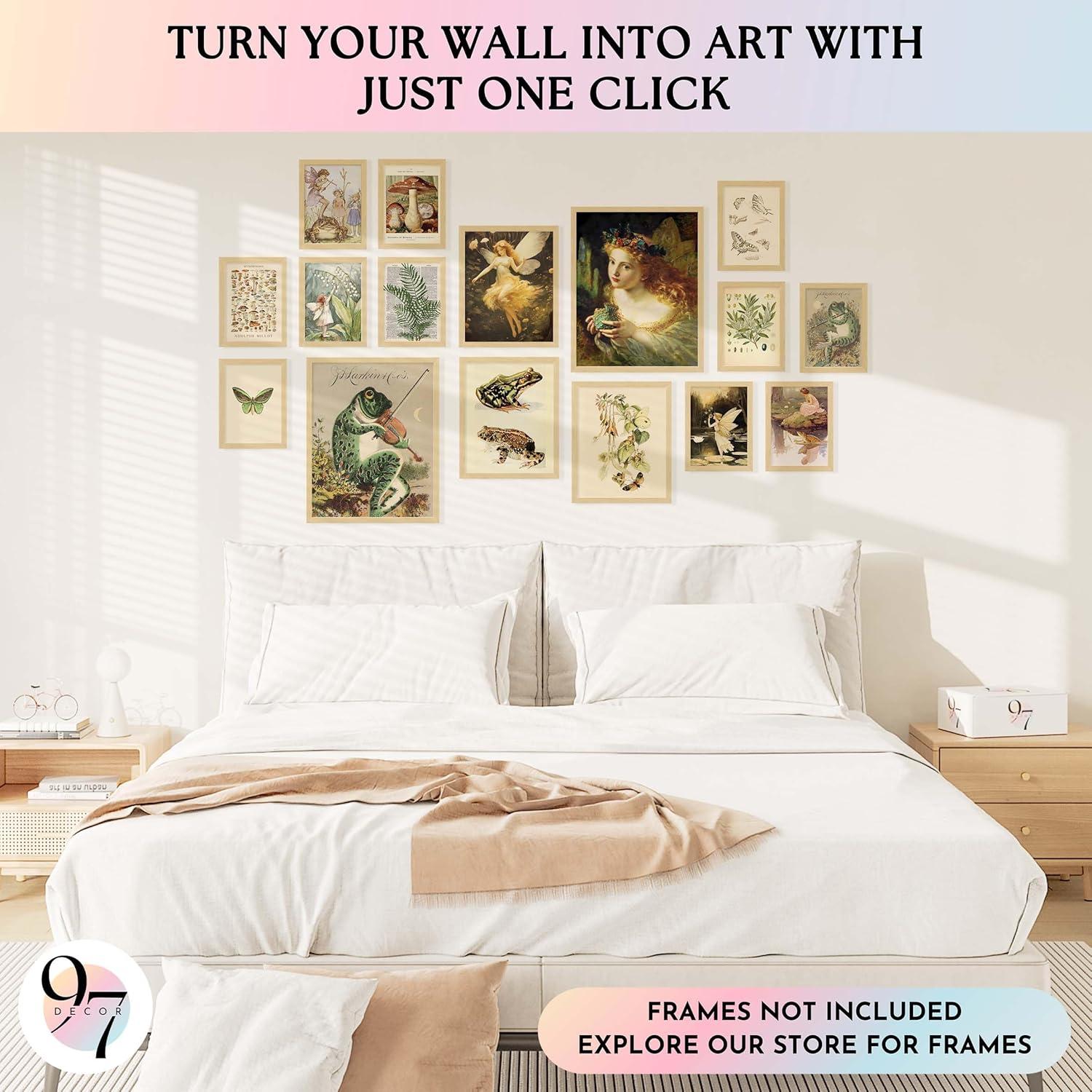 image97 Decor Large 11x14 Fairy Core Room Decor  Large Fairy Decor For Bedroom Vintage Cottage Core Wall Decor Cottagecore Wall Art Prints Nature Pictures Earthy Posters For Room Aesthetic unframed