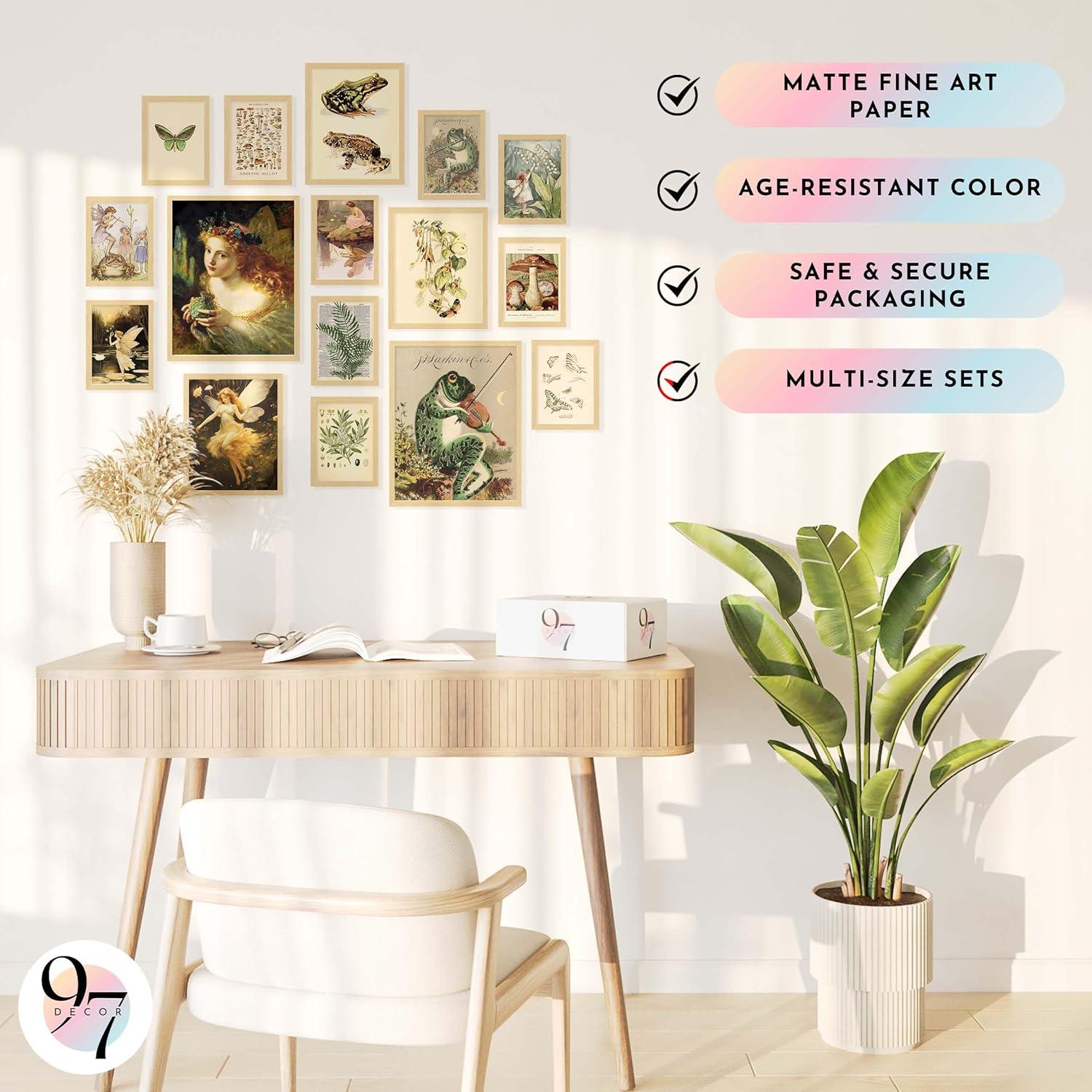 image97 Decor Large 11x14 Fairy Core Room Decor  Large Fairy Decor For Bedroom Vintage Cottage Core Wall Decor Cottagecore Wall Art Prints Nature Pictures Earthy Posters For Room Aesthetic unframed