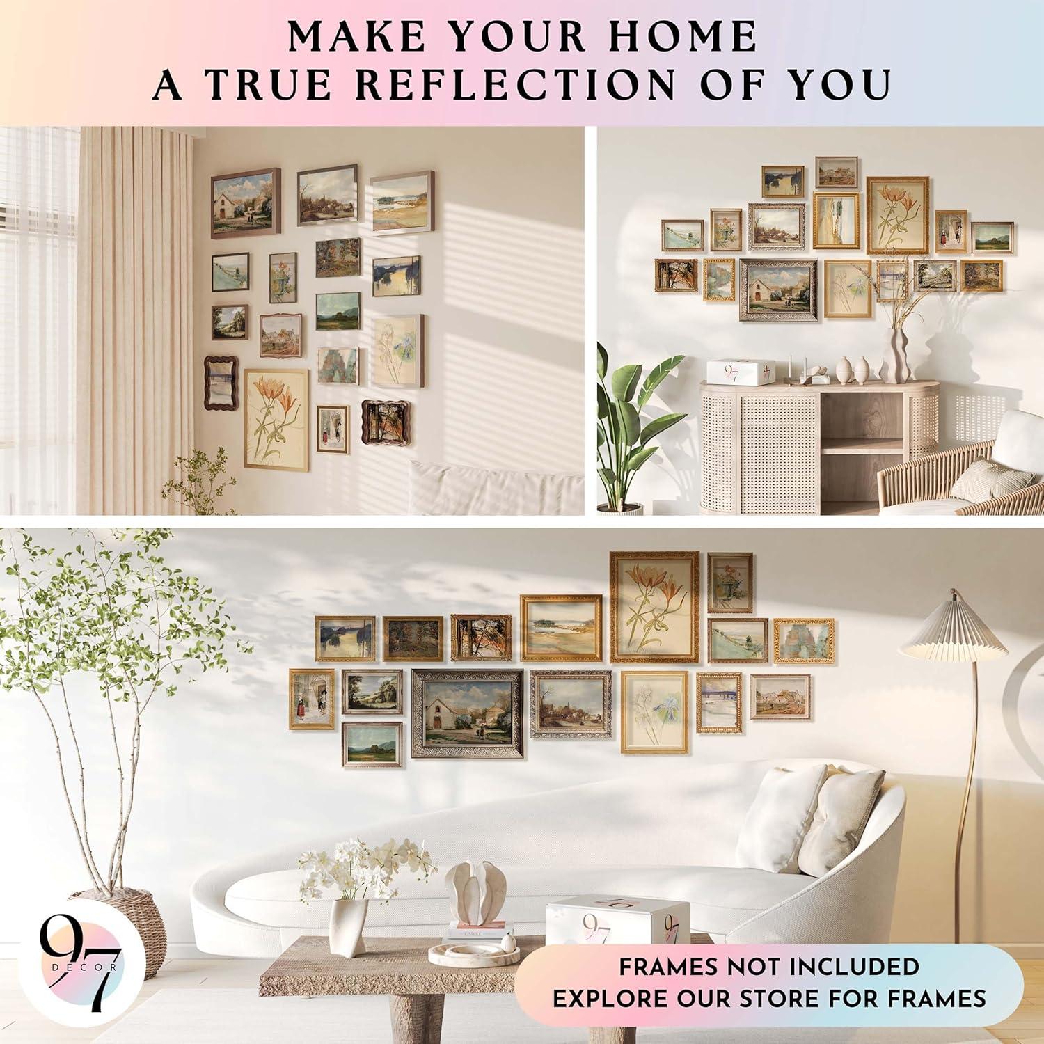 image97 Decor Large 11x14 Vintage Wall Art Prints  16 Unframed Posters Farmhouse French Country Decor For Bedroom Living Room Dining Room Kitchen