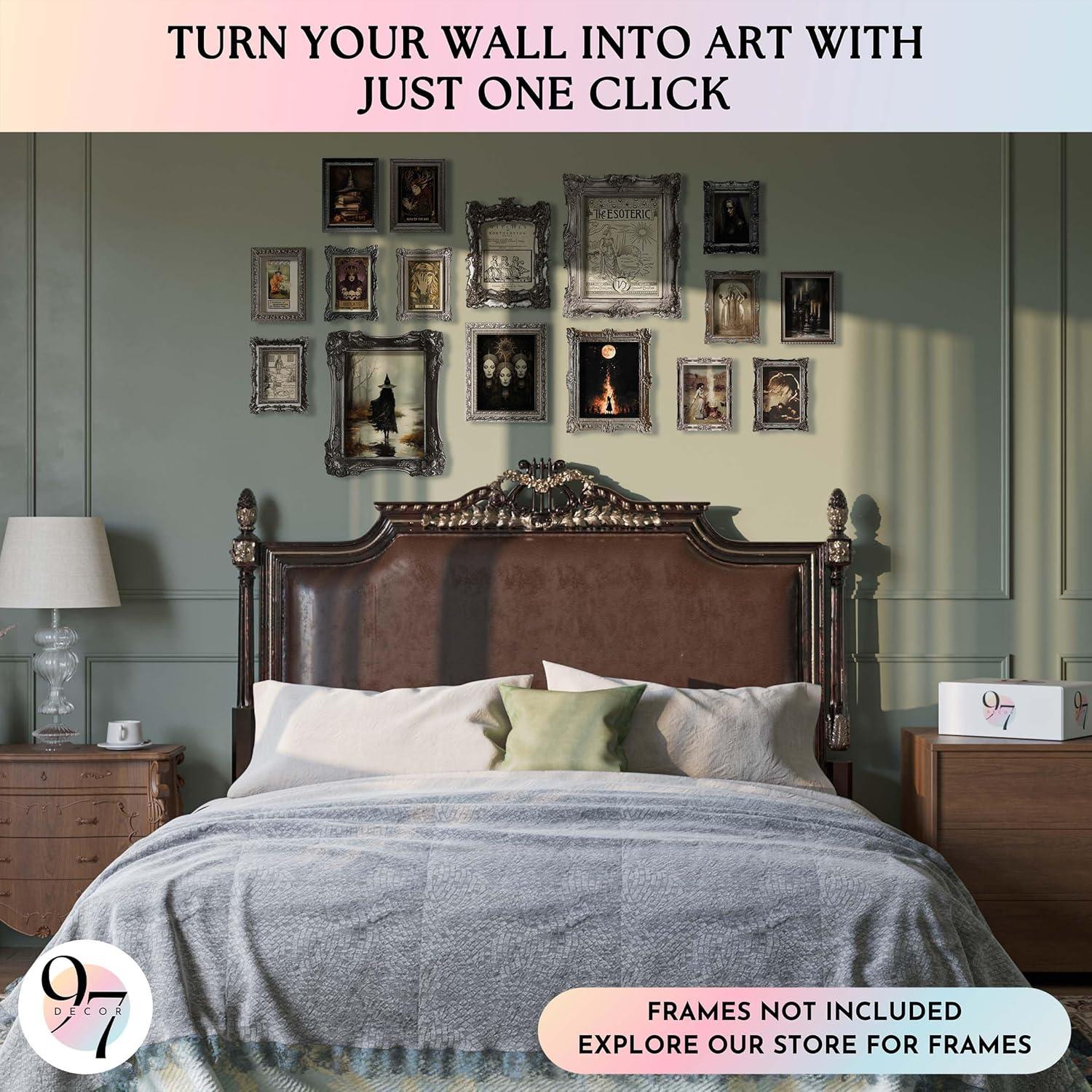 image97 Decor Large 11x14 Witchy Room Decor Aesthetic  Vintage Gothic Decor For Bedroom Goth Room Decor Aesthetic Halloween Witchy Wall Art Prints Creepy Dark Witch Posters Spooky Wall Decor Unframed