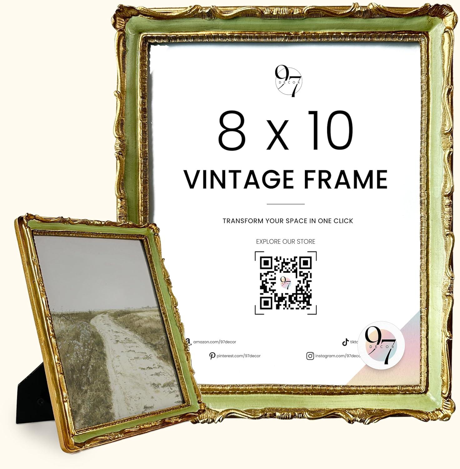 image97 Decor Oval 5x7 Picture Frame  Small Vintage Picture Frames 5x7 Elegant Oval Frame 5 X 7 For Wall Hanging Vintage Frames 5x 7 Antique Home DecorMint Rectangle