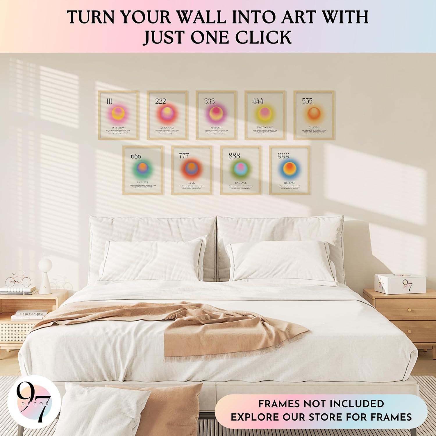 image97 Decor Pink Coquette Room Decor Aesthetic  Vintage Wall Decor Cute Posters for Girls Dorm Decorations Girly Wall Art Prints Pink Pictures for Bedroom 8x10 UnframedAngel Number 9x8x10