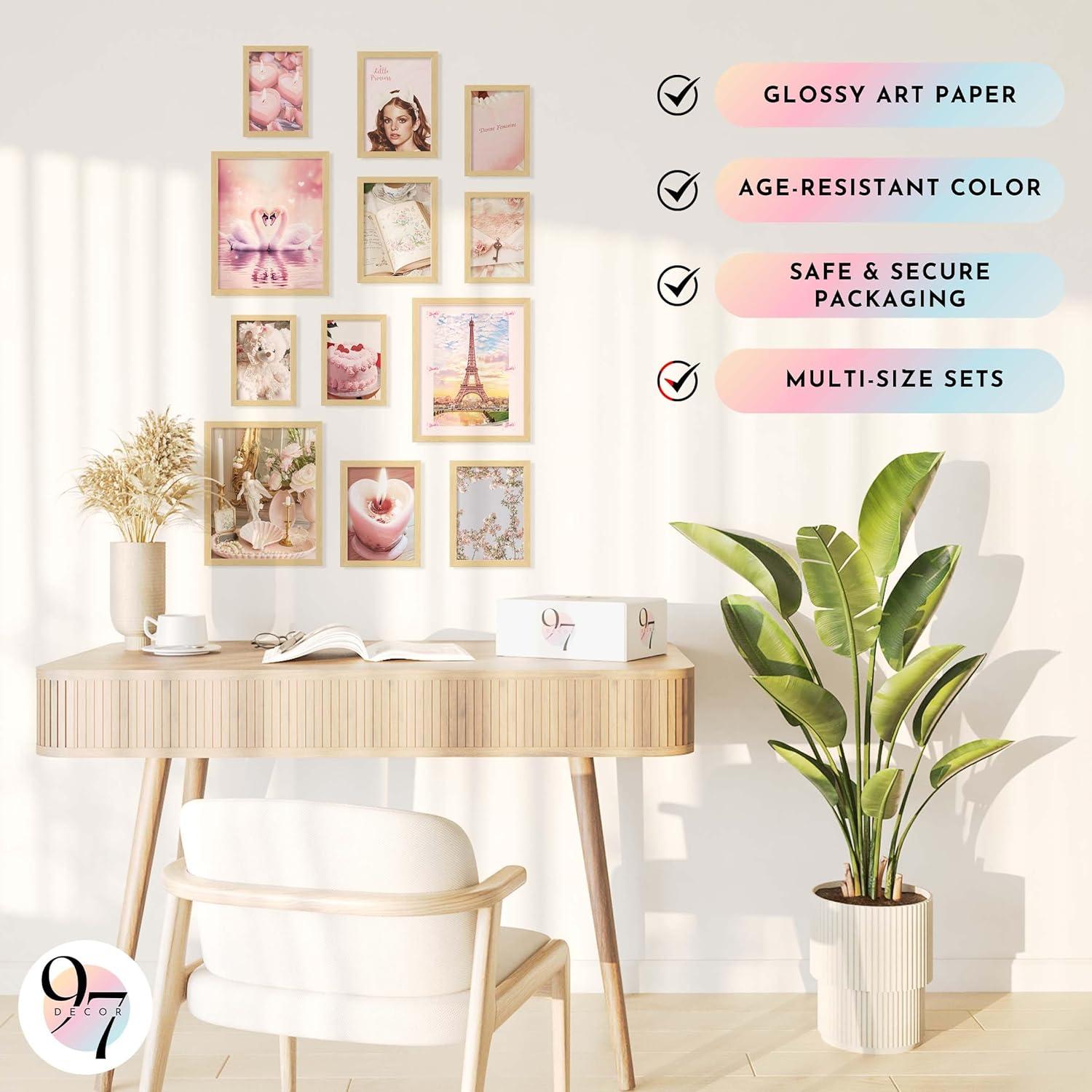 image97 Decor Pink Coquette Room Decor Aesthetic  Vintage Wall Decor Cute Posters for Girls Dorm Decorations Girly Wall Art Prints Pink Pictures for Bedroom 8x10 UnframedCoquette Gx8x10