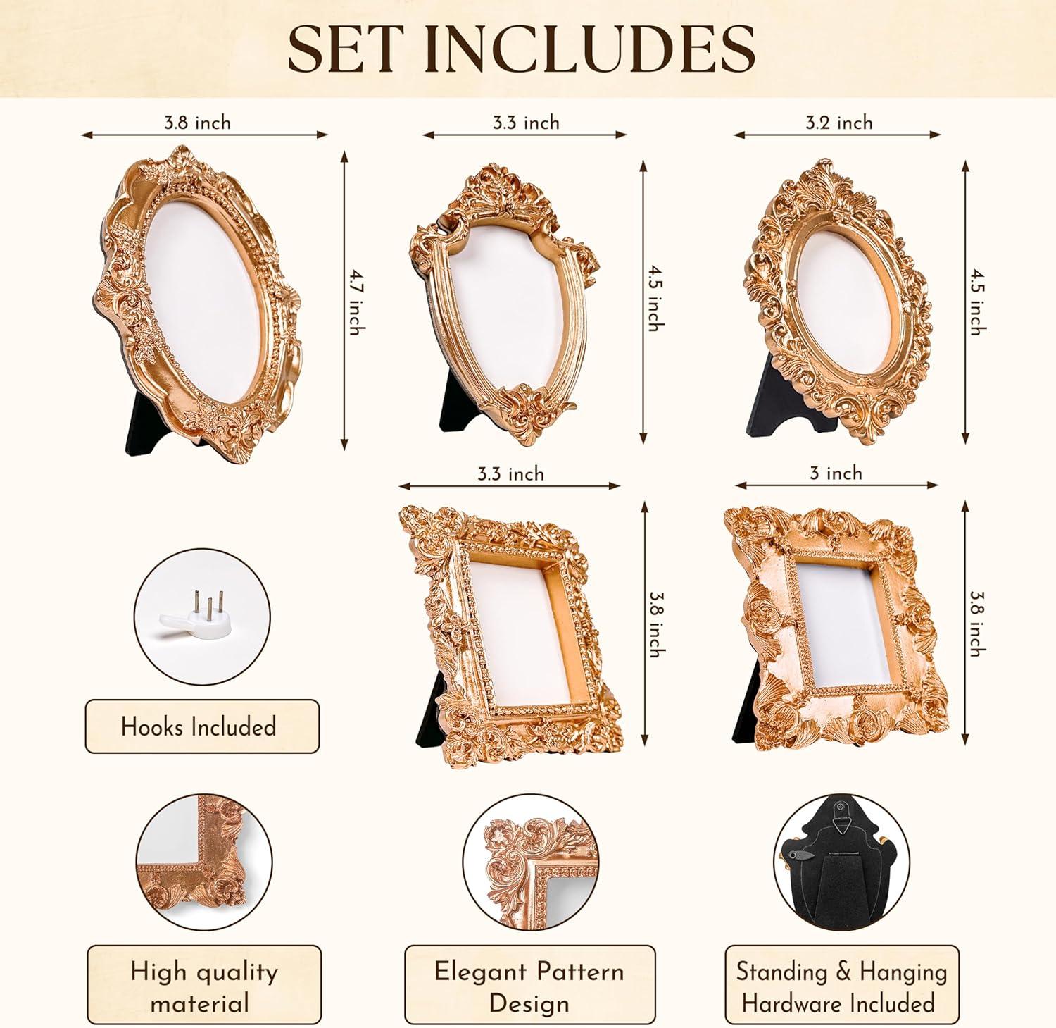 image97 Decor Rustic 5x7 Gold Picture Frame Gold Vintage Frame 5x7 Antique Golden Photo Frames 5 By 7 Picture Frame Ornate Frames For Tabletop And Wall HangingMini Gold Frame