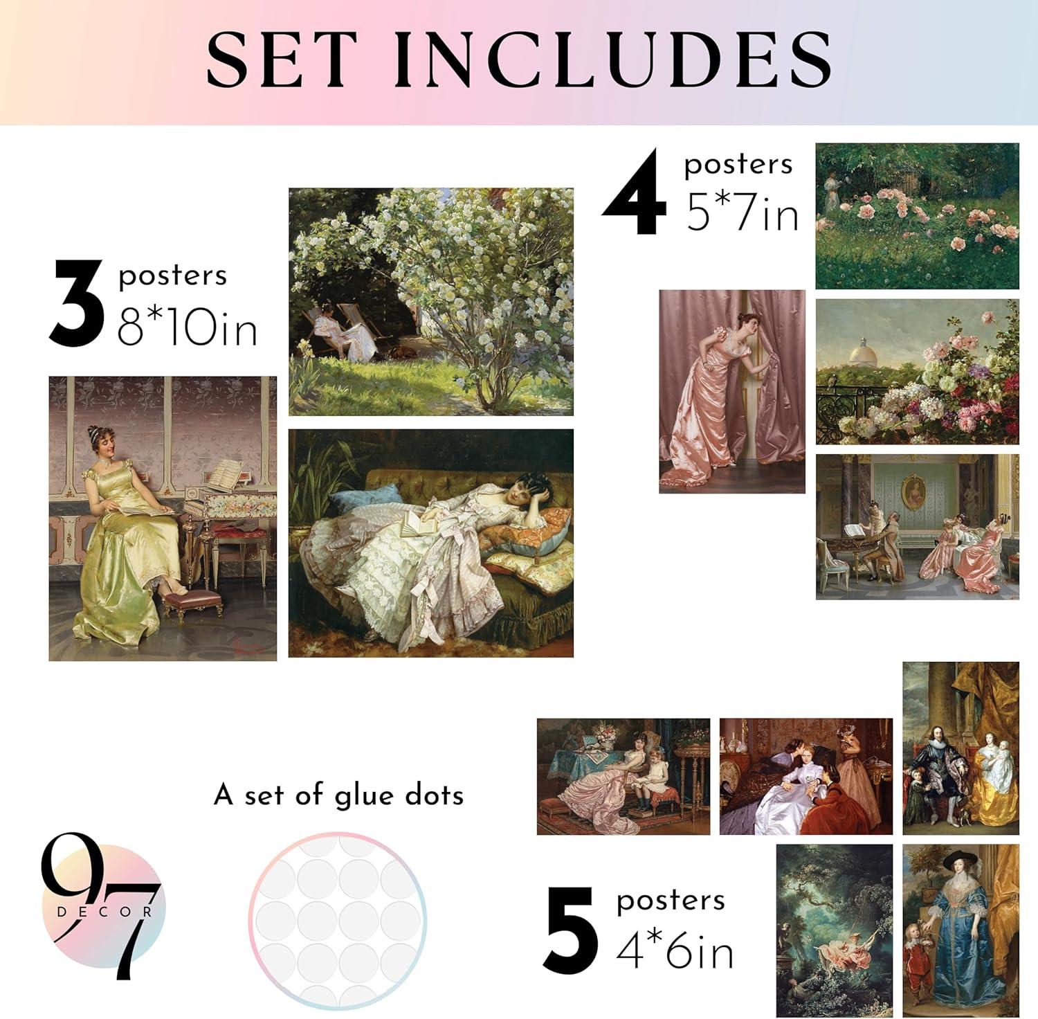image97 Decor Victorian Wall Decor  Vintage Wall Art Prints Victorian Pictures Coquette French Horse Paintings Antique Aesthetic Posters For Home Bedroom Decorations UnframedClassical Art Victorian