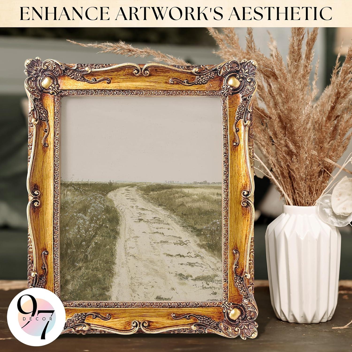 image97 Decor Vintage 8x10 Picture Frame Gold  Rustic 8x10 Gold Frame Ornate Golden Picture Frame 8 x 10 Antique Golden 8 x 10 Frames Victorian 8 By 10 Frames For Wall HangingBronze