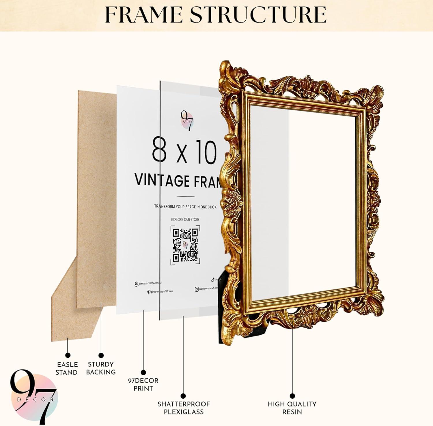 image97 Decor Vintage 8x10 Picture Frame Gold  Rustic 8x10 Gold Frame Ornate Golden Picture Frame 8 x 10 Antique Golden 8 x 10 Frames Victorian 8 By 10 Frames For Wall HangingRoyal