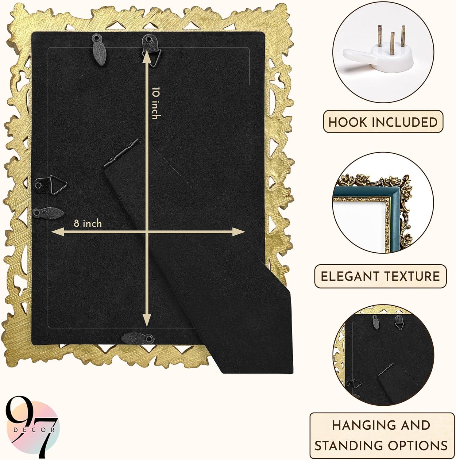 image97 Decor Vintage 8x10 Picture Frame Gold  Rustic 8x10 Gold Frame Ornate Golden Picture Frame 8 x 10 Antique Golden 8 x 10 Frames Victorian 8 By 10 Frames For Wall HangingBlue Gold