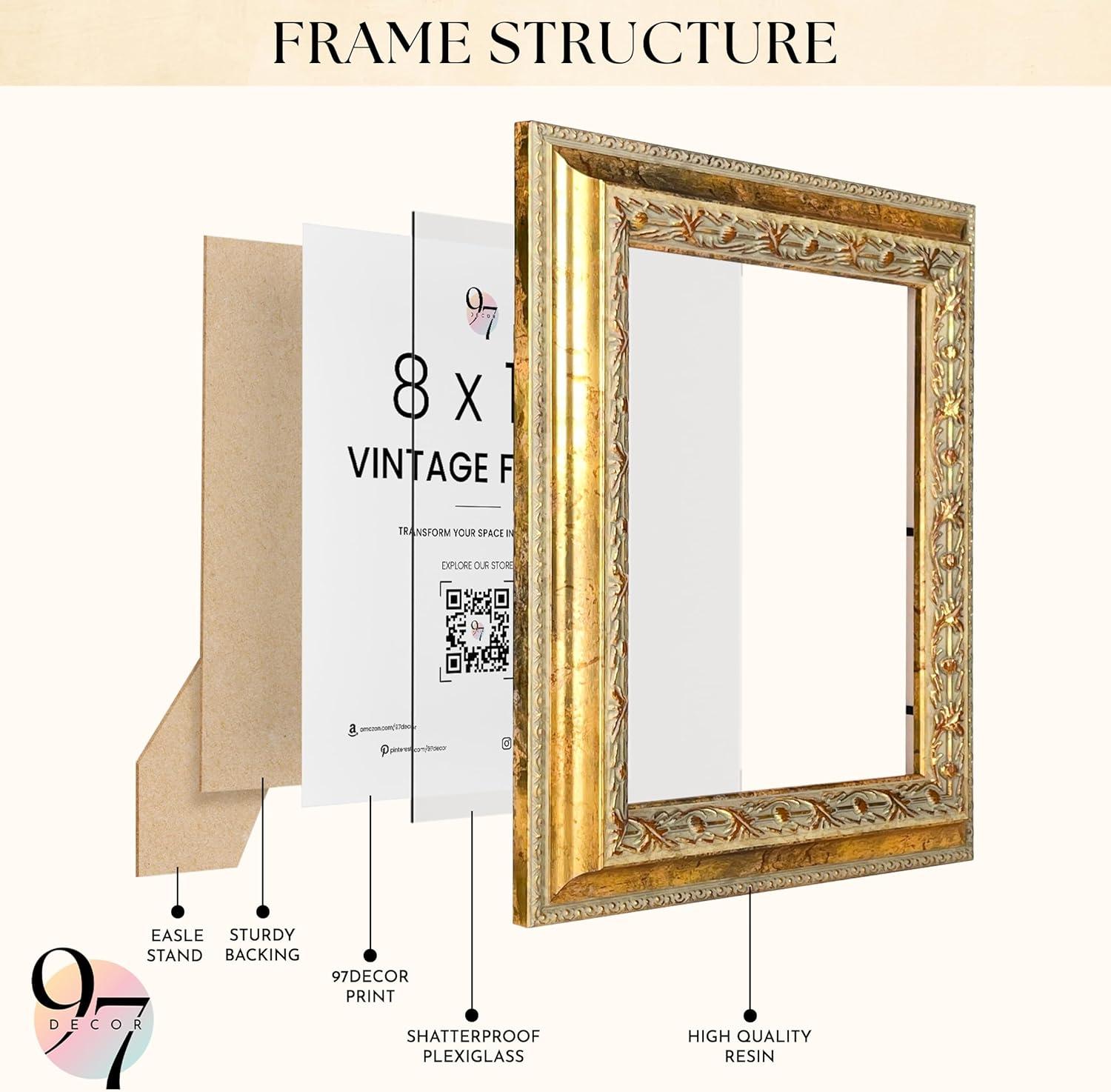image97 Decor Vintage 8x10 Picture Frame Gold  Rustic 8x10 Gold Frame Ornate Golden Picture Frame 8 x 10 Antique Golden 8 x 10 Frames Victorian 8 By 10 Frames For Wall HangingVintage