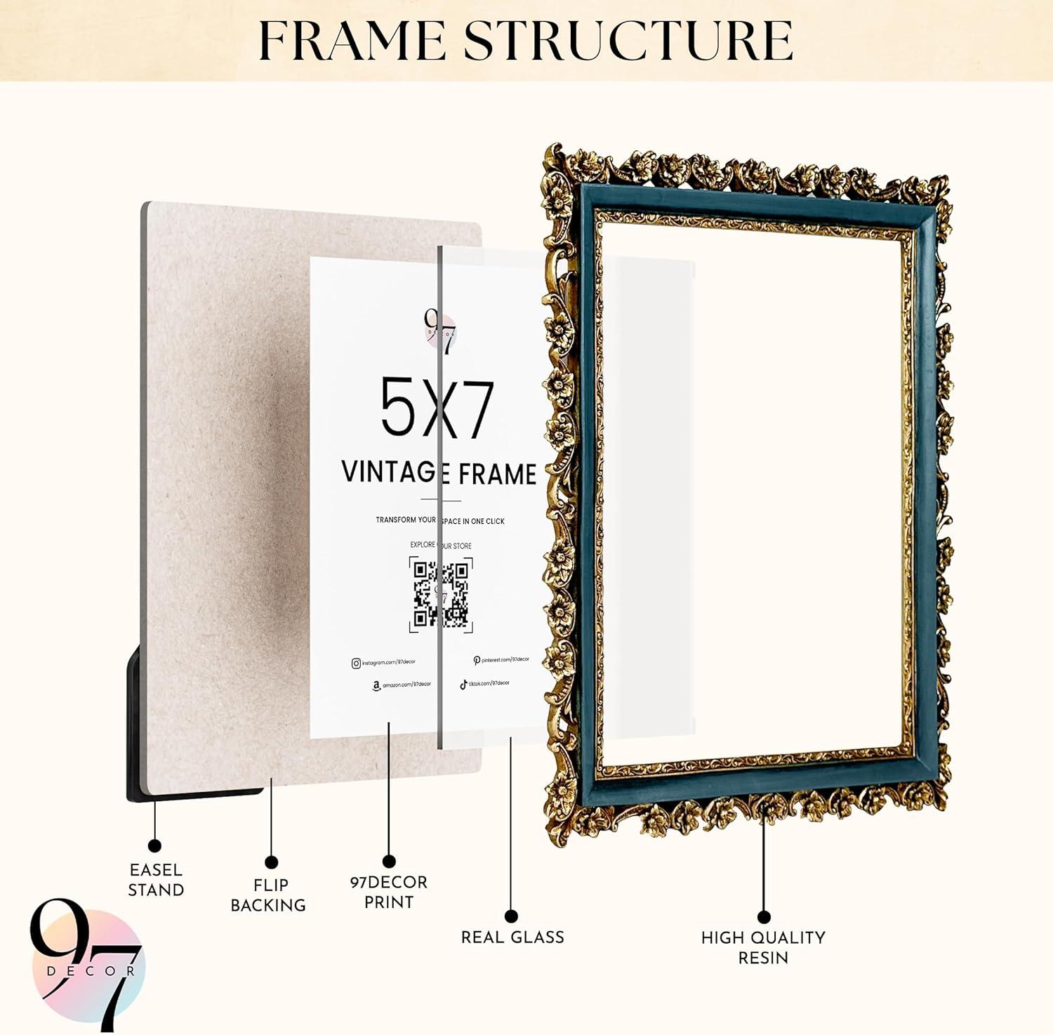 image97 Decor Vintage 8x10 Picture Frame Gold  Rustic 8x10 Gold Frame Ornate Golden Picture Frame 8 x 10 Antique Golden 8 x 10 Frames Victorian 8 By 10 Frames For Wall HangingBlue Gold