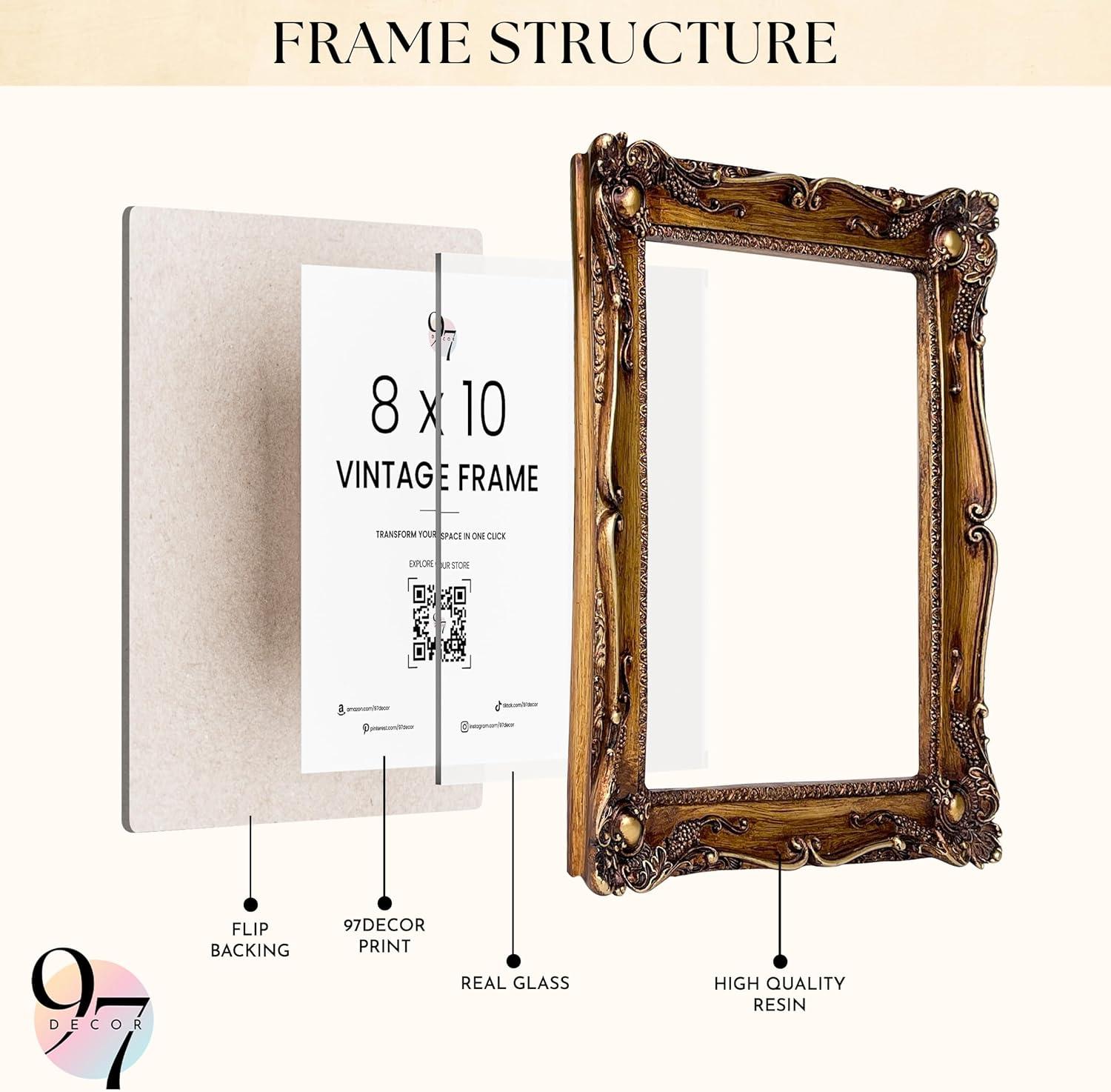 image97 Decor Vintage 8x10 Picture Frame Gold  Rustic 8x10 Gold Frame Ornate Golden Picture Frame 8 x 10 Antique Golden 8 x 10 Frames Victorian 8 By 10 Frames For Wall HangingBronze