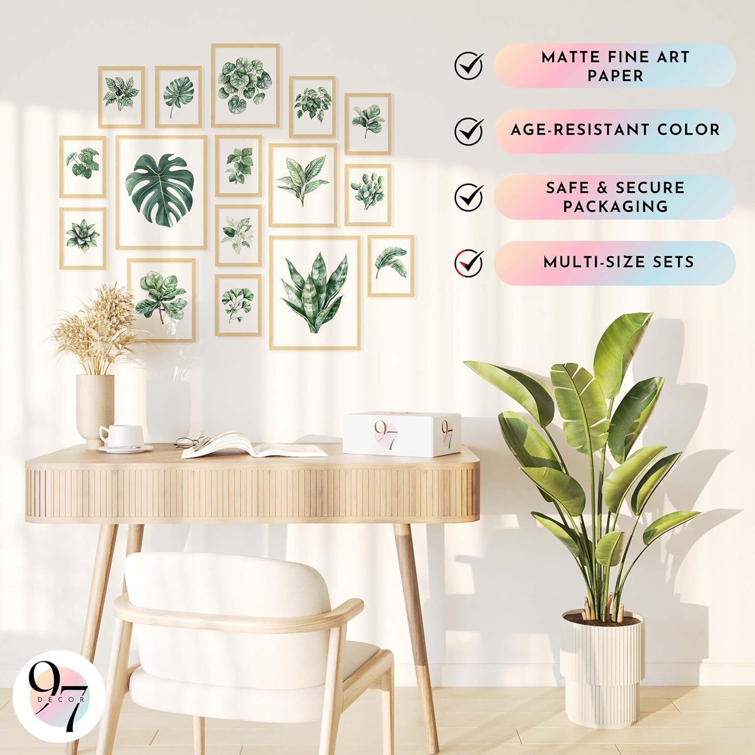 image97 Decor Vintage Botanical Wall Art  Greenery Plant Posters For Room Aesthetic Retro Green Plant Pictures Wall Decor Vintage Botanical Prints For Home Bedroom Office Decorations 8x 10 UnframedModern Coffee Gx11x14