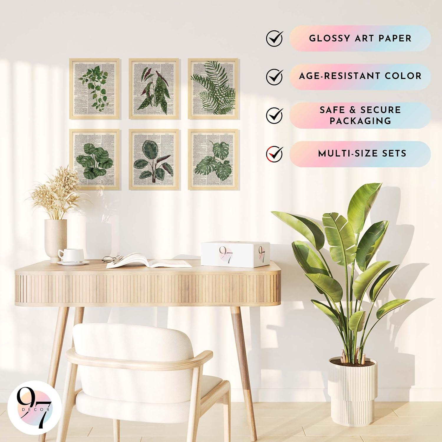 image97 Decor Vintage Botanical Wall Art  Greenery Plant Posters For Room Aesthetic Retro Green Plant Pictures Wall Decor Vintage Botanical Prints For Home Bedroom Office Decorations 8x 10 UnframedBotanical Antique 6x8x10