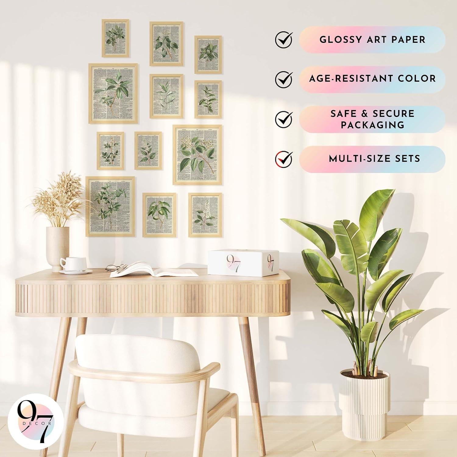 image97 Decor Vintage Botanical Wall Art  Greenery Plant Posters For Room Aesthetic Retro Green Plant Pictures Wall Decor Vintage Botanical Prints For Home Bedroom Office Decorations 8x 10 UnframedBotanical Retro Gx8x10