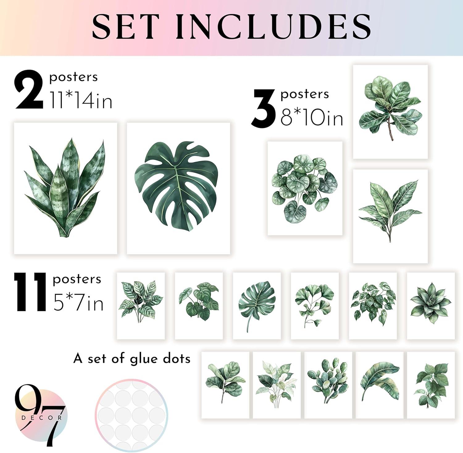 image97 Decor Vintage Botanical Wall Art  Greenery Plant Posters For Room Aesthetic Retro Green Plant Pictures Wall Decor Vintage Botanical Prints For Home Bedroom Office Decorations 8x 10 UnframedModern Coffee Gx11x14