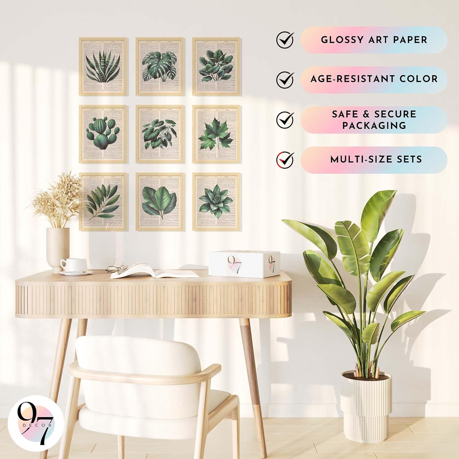 image97 Decor Vintage Botanical Wall Art  Plant Posters For Room Aesthetic Green Plant Pictures Wall Decor Nature Prints Tropical Leaves Artwork For Home Bedroom Office Decorations 8x10 Unframed