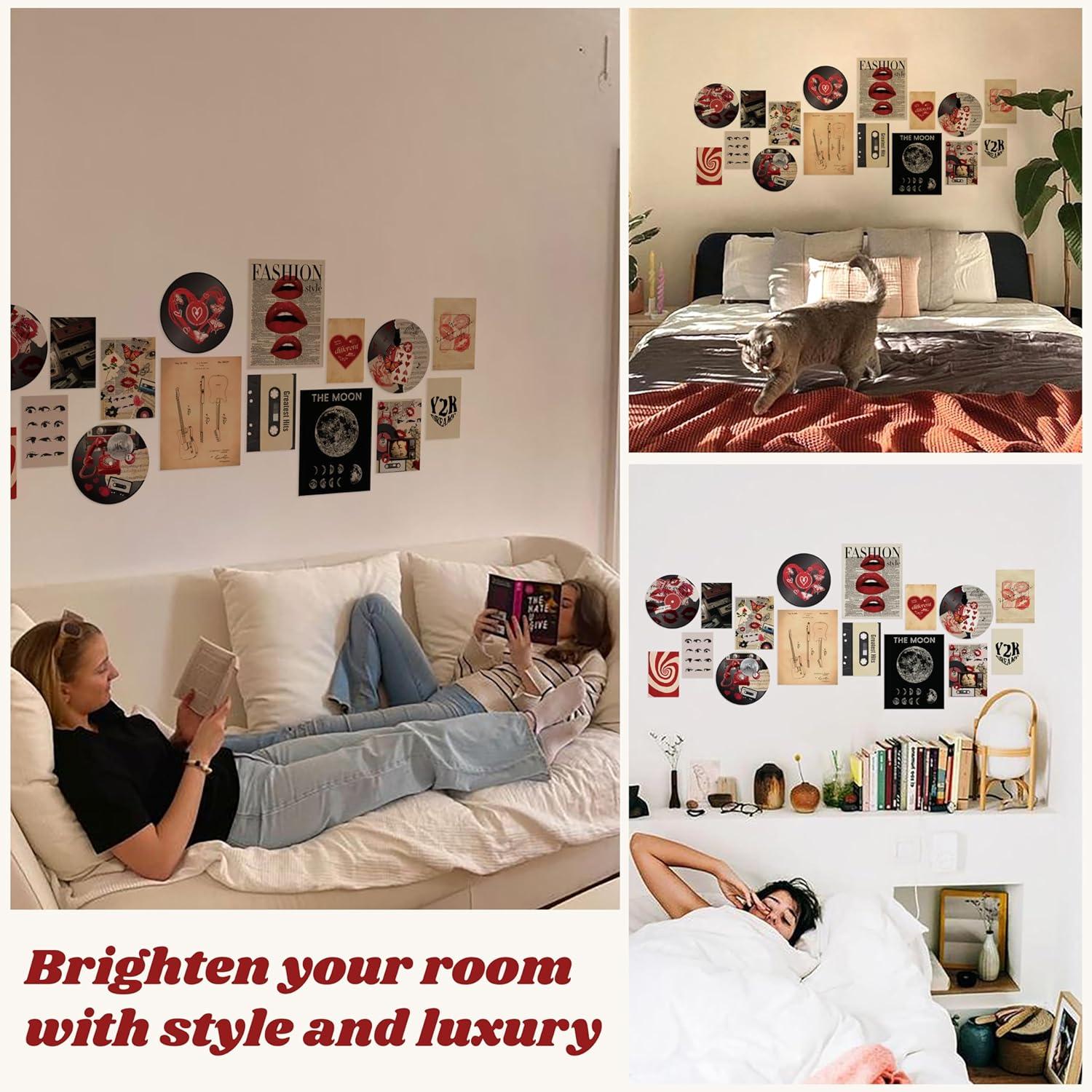 image97 Decor Vintage Downtown Girl Room Decor  Y2k Posters For Room Aesthetic Pictures Cute Y2k Room Decor 2000s Prints Retro Red Wall Art For Teen Girls College Dorm Bedroom Decorations UnframedDowntown Romance 8x10
