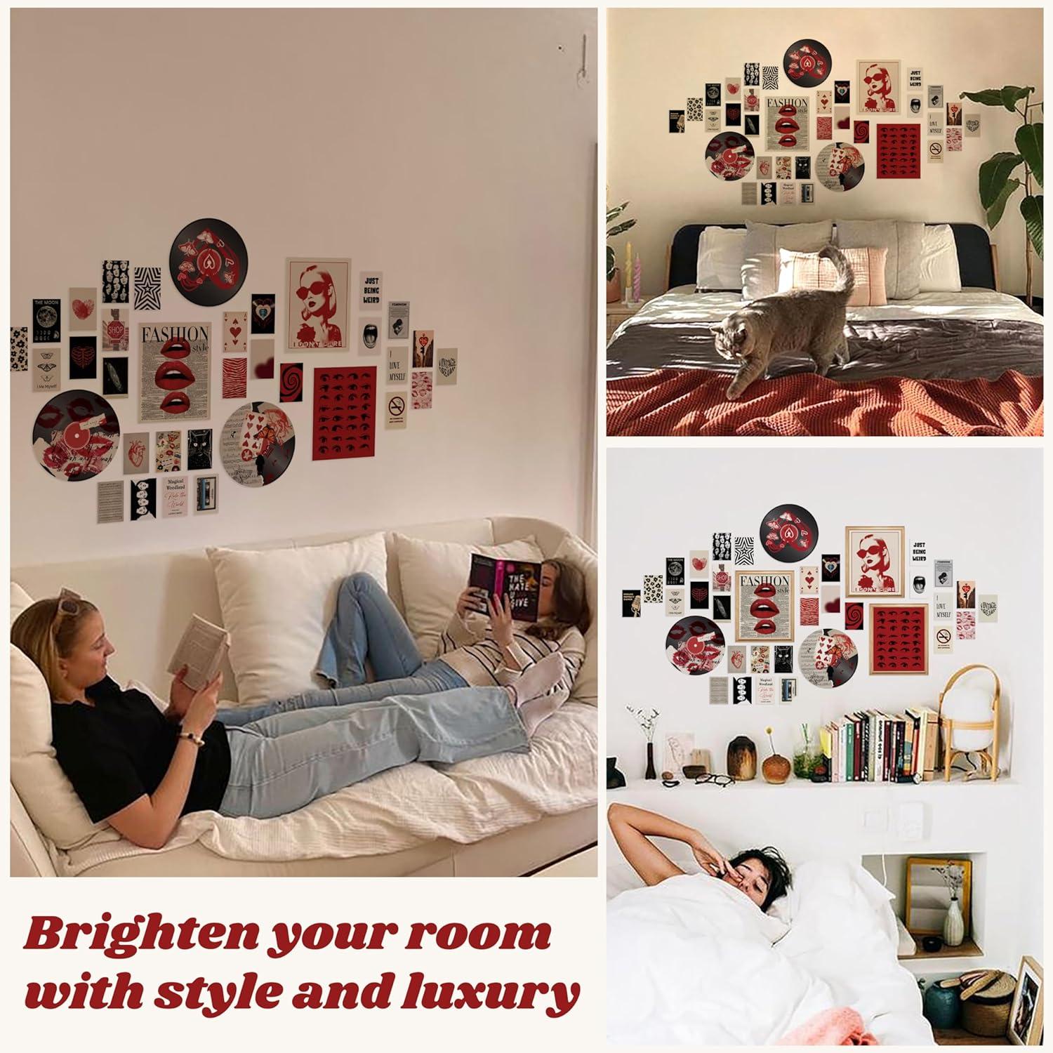 image97 Decor Vintage Downtown Girl Room Decor  Y2k Posters For Room Aesthetic Pictures Cute Y2k Room Decor 2000s Prints Retro Red Wall Art For Teen Girls College Dorm Bedroom Decorations UnframedDowntown Red Pop 8x10