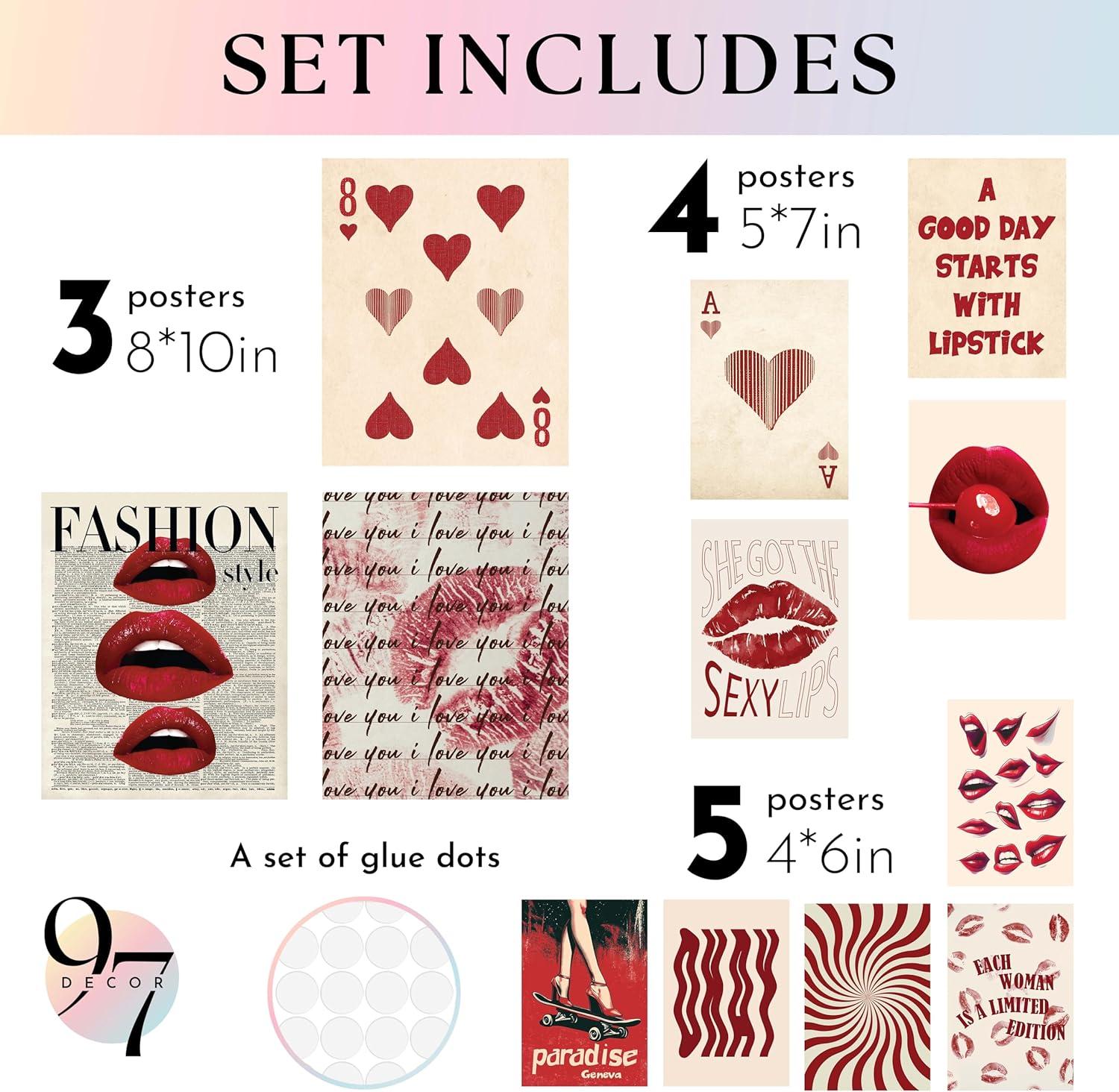 image97 Decor Vintage Downtown Girl Room Decor  Y2k Posters For Room Aesthetic Pictures Cute Y2k Room Decor 2000s Prints Retro Red Wall Art For Teen Girls College Dorm Bedroom Decorations UnframedDowntown Minimalist 8x10