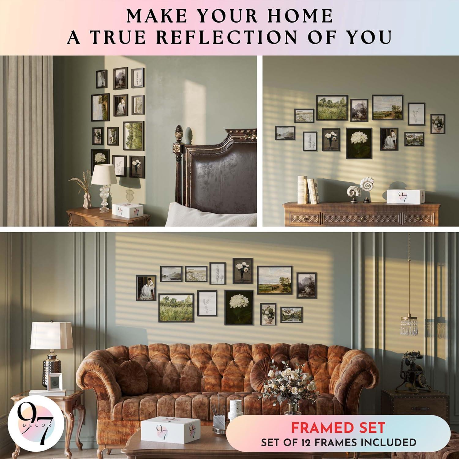 image97 Decor Vintage FRAMED Wall Art  Framed Vintage Wall Art Prints Landscape Prints For Wall Decor Botanical Paintings For Home Bedroom BLACK FRAMEBLACK FRAMED