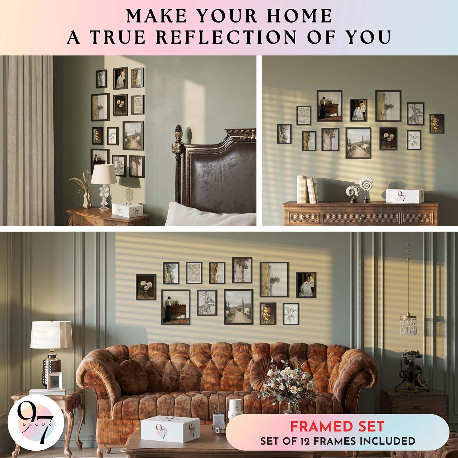 image97 Decor Vintage FRAMED Wall Art  Framed Vintage Wall Art Prints Vintage Posters For Room Aesthetic Landscape Prints For Wall Decor Moody Gallery Pictures Botanical Paintings For Home Bedroom BLACK FRAMEBLACK FRAMED 8x10