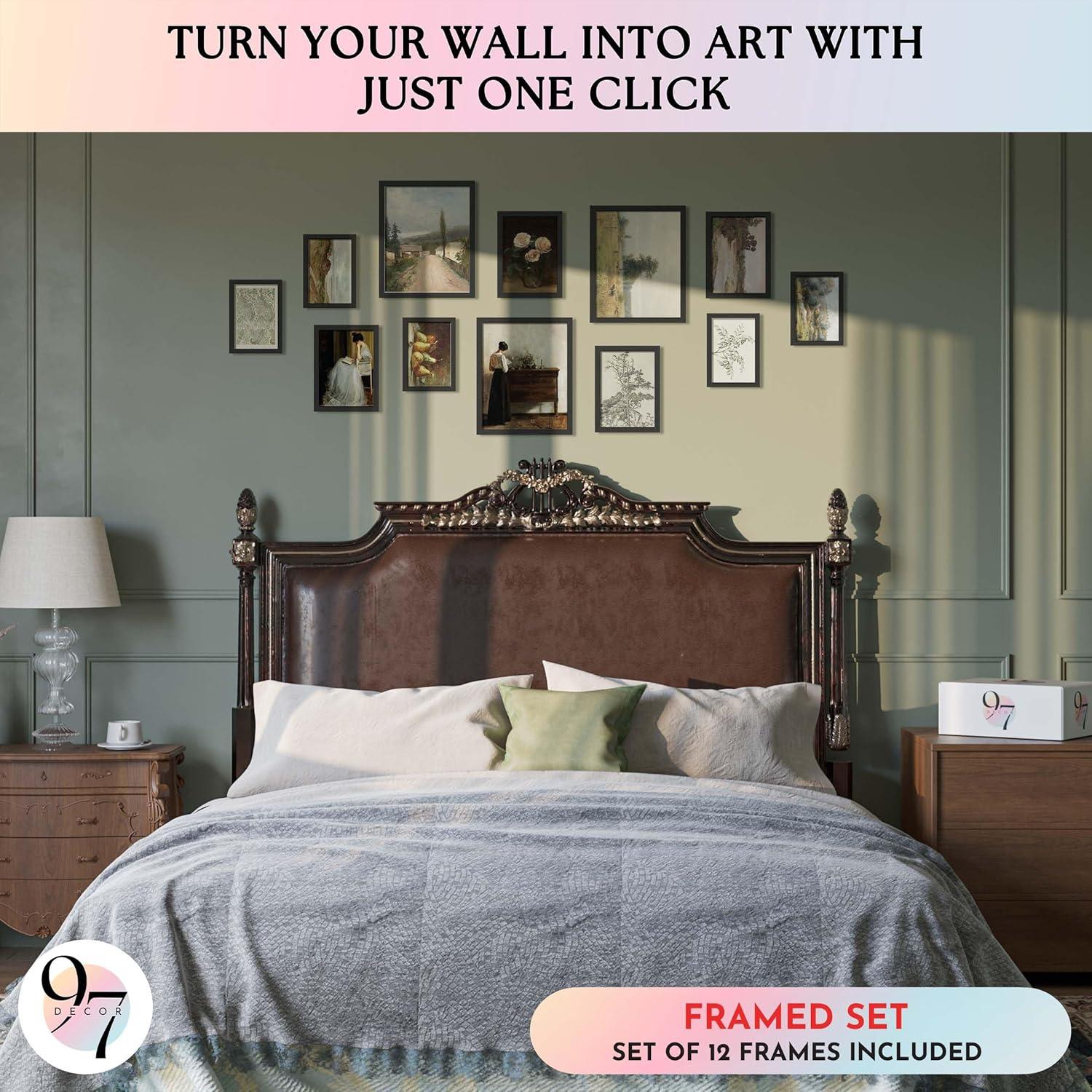 image97 Decor Vintage FRAMED Wall Art  Framed Vintage Wall Art Prints Vintage Posters For Room Aesthetic Landscape Prints For Wall Decor Moody Gallery Pictures Botanical Paintings For Home Bedroom BLACK FRAMEBLACK FRAMED 8x10