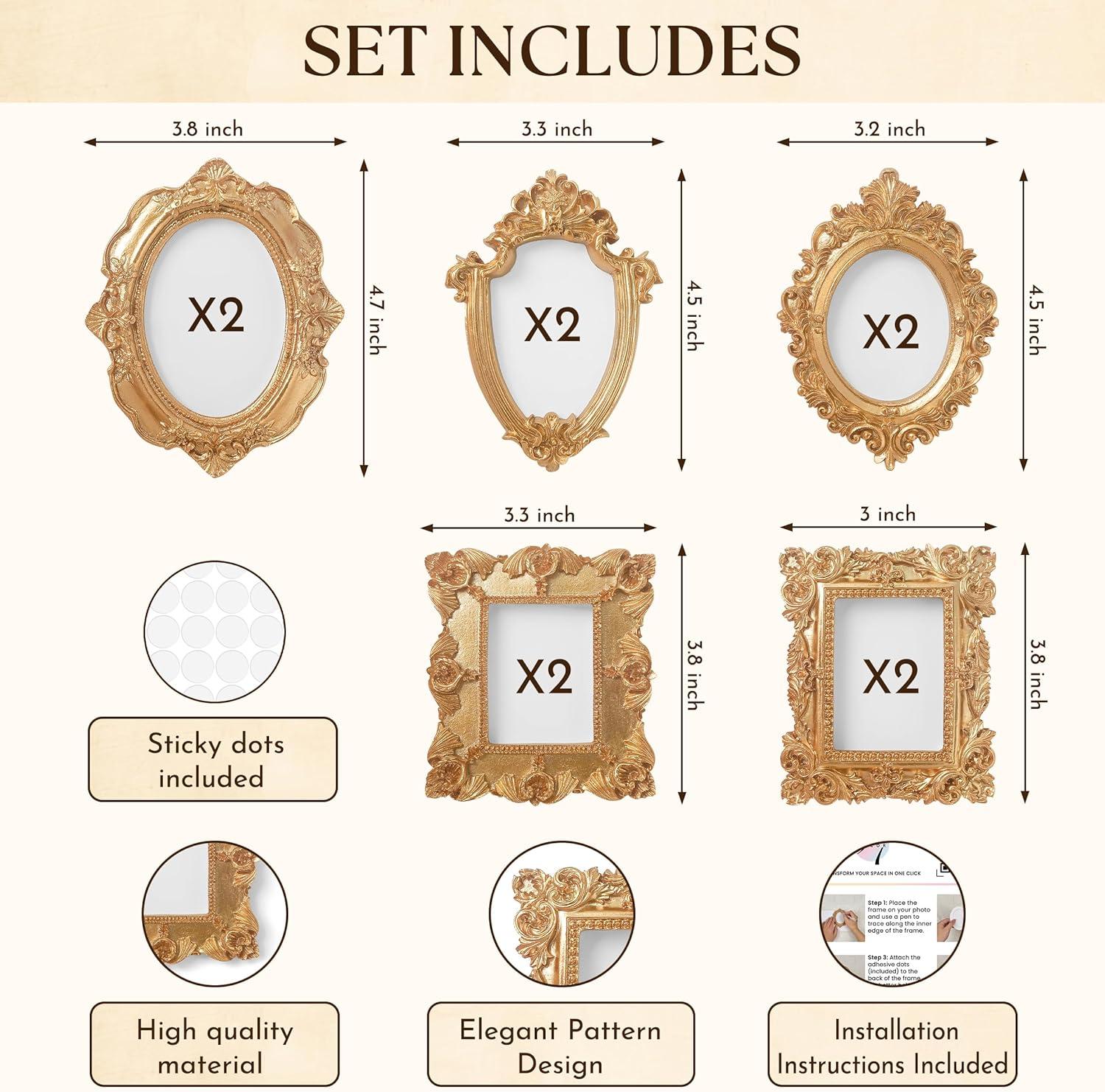 image97 Decor Vintage Gold Picture Frames 5x7  Fancy Gold Vintage Picture Frames 5x7 Cute Golden Ornate Frame 5 X 7 Decorative Antique Frame 5 By 7 For Tabletop And Wall Hanging Antique Wall Decor10 PCS