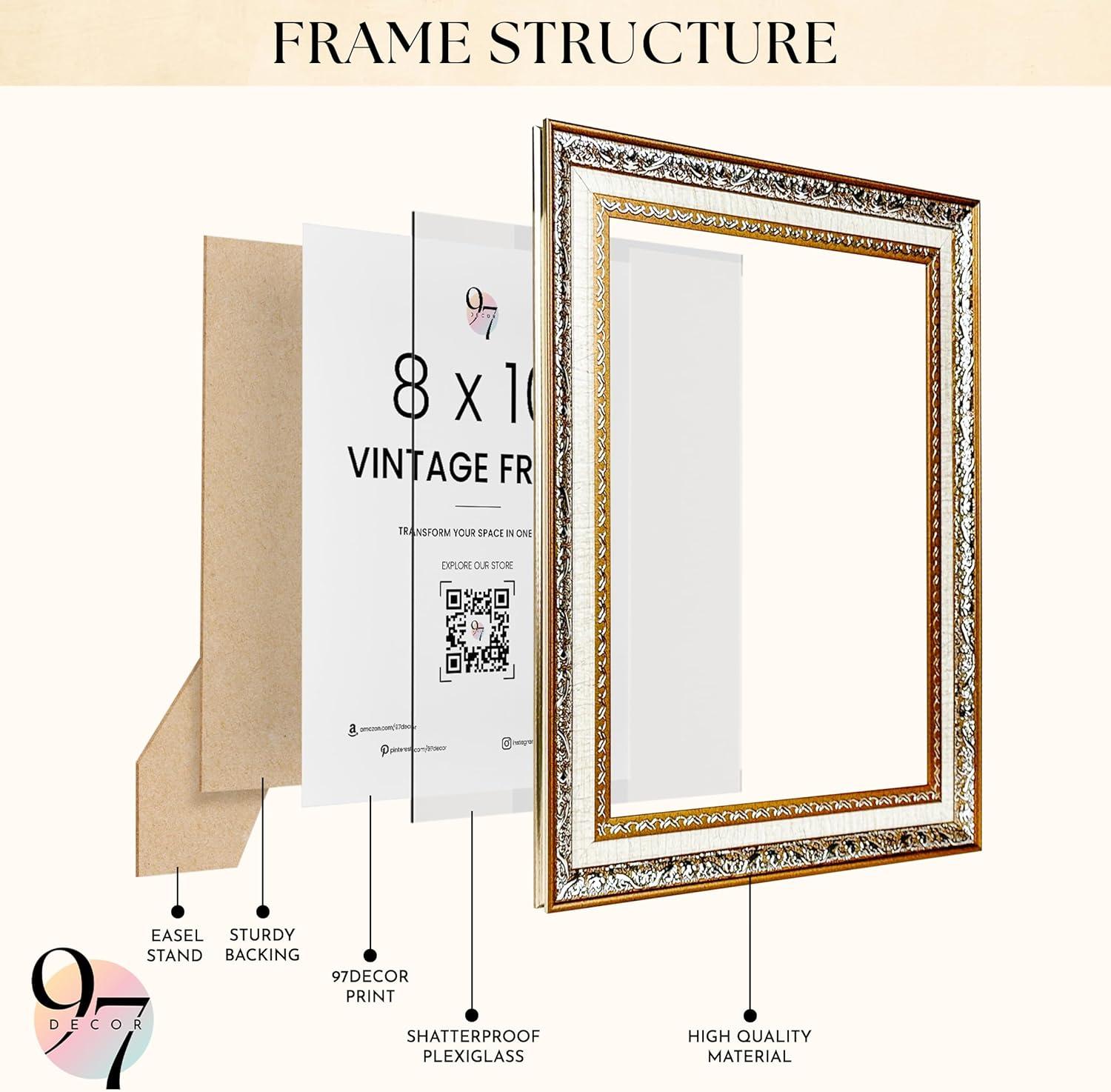 image97 Decor Vintage Gold Picture Frames 5x7  Fancy Gold Vintage Picture Frames 5x7 Cute Golden Ornate Frame 5 X 7 Decorative Antique Frame 5 By 7 For Tabletop And Wall Hanging Antique Wall DecorSilver Old Gold