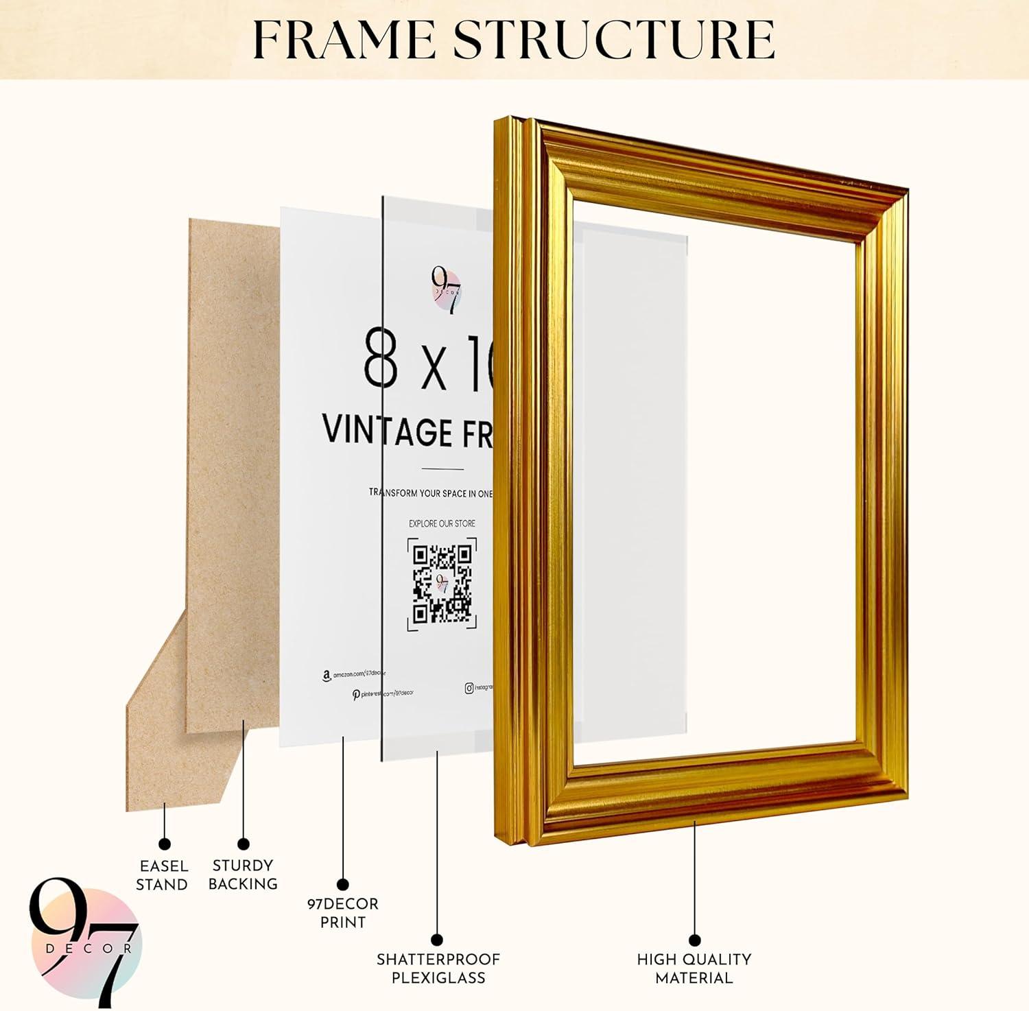 image97 Decor Vintage Gold Picture Frames 5x7  Fancy Gold Vintage Picture Frames 5x7 Cute Golden Ornate Frame 5 X 7 Decorative Antique Frame 5 By 7 For Tabletop And Wall Hanging Antique Wall DecorOld Gold