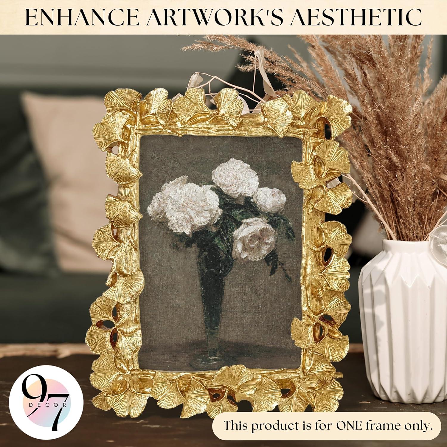 image97 Decor Vintage Gold Picture Frames 5x7  Fancy Gold Vintage Picture Frames 5x7 Cute Golden Ornate Frame 5 X 7 Decorative Antique Frame 5 By 7 For Tabletop And Wall Hanging Antique Wall DecorGinkgo