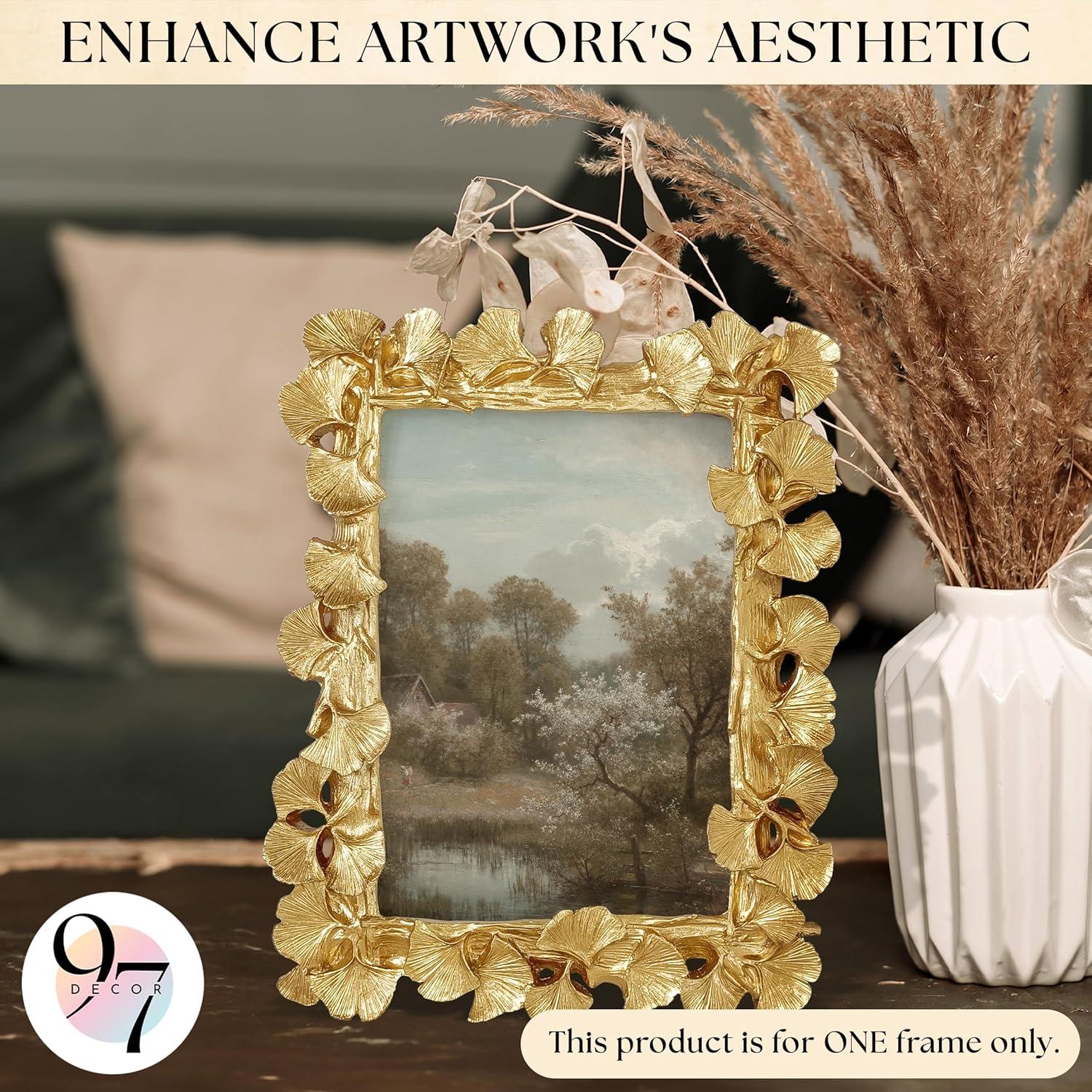 image97 Decor Vintage Gold Picture Frames 5x7  Fancy Gold Vintage Picture Frames 5x7 Cute Golden Ornate Frame 5 X 7 Decorative Antique Frame 5 By 7 For Tabletop And Wall Hanging Antique Wall DecorGinkgo