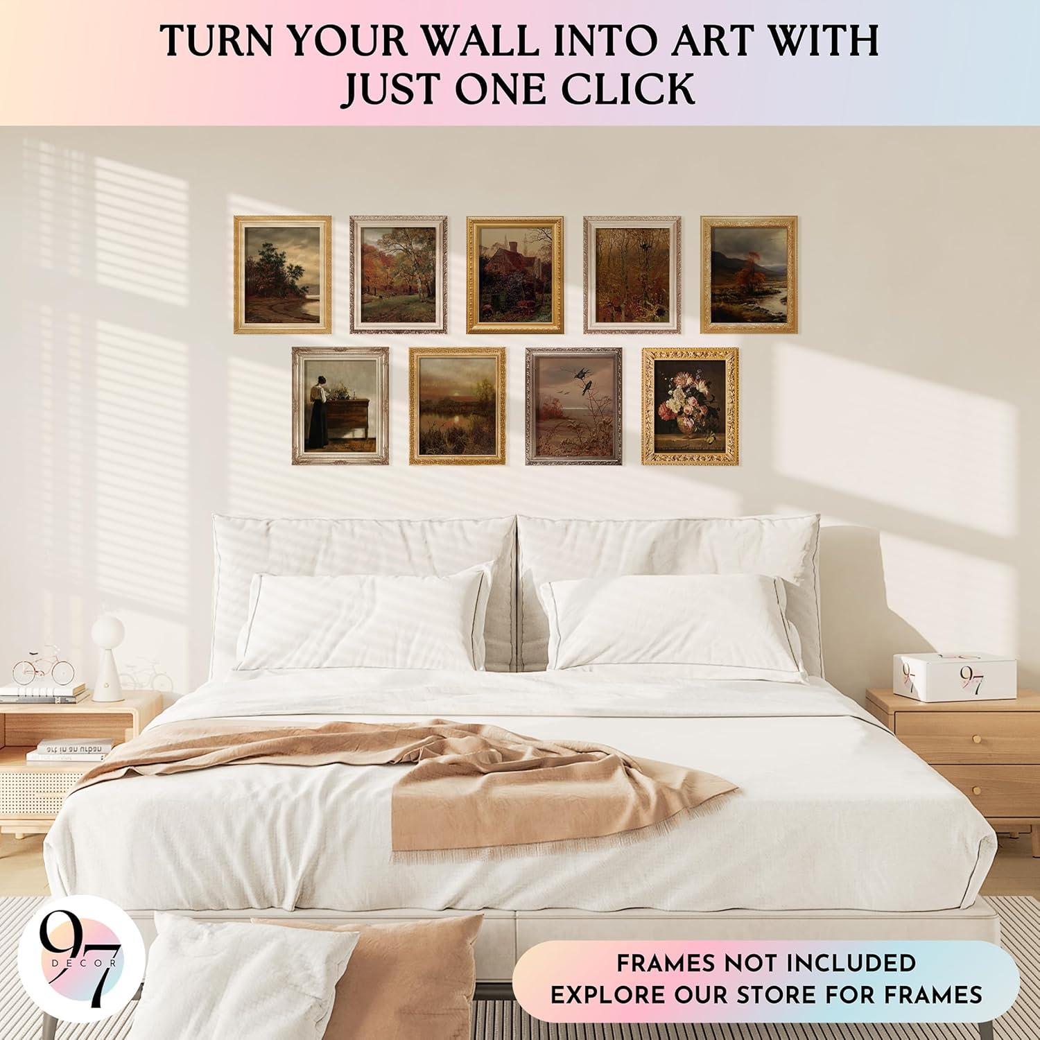 image97 Decor Vintage Wall Art Decor  Vintage Fall Prints Rustic Farmhouse Wall Decor Neutral Autumn Landscape Pictures French Country Posters For Home Bedroom Living Room Decorations 8x10 Unframed