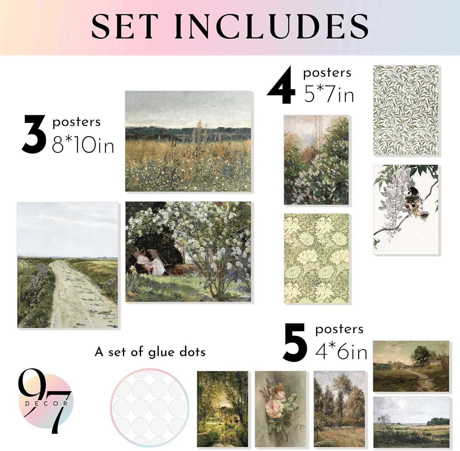 image97 Decor Vintage Wall Art Prints  Vintage Prints for Wall Decor Countryside Landscape Painting Spring Pictures Farmhouse Poster French Country Gallery Wall Art 8x10 UnframedFrench Country Landscape Gx8x10
