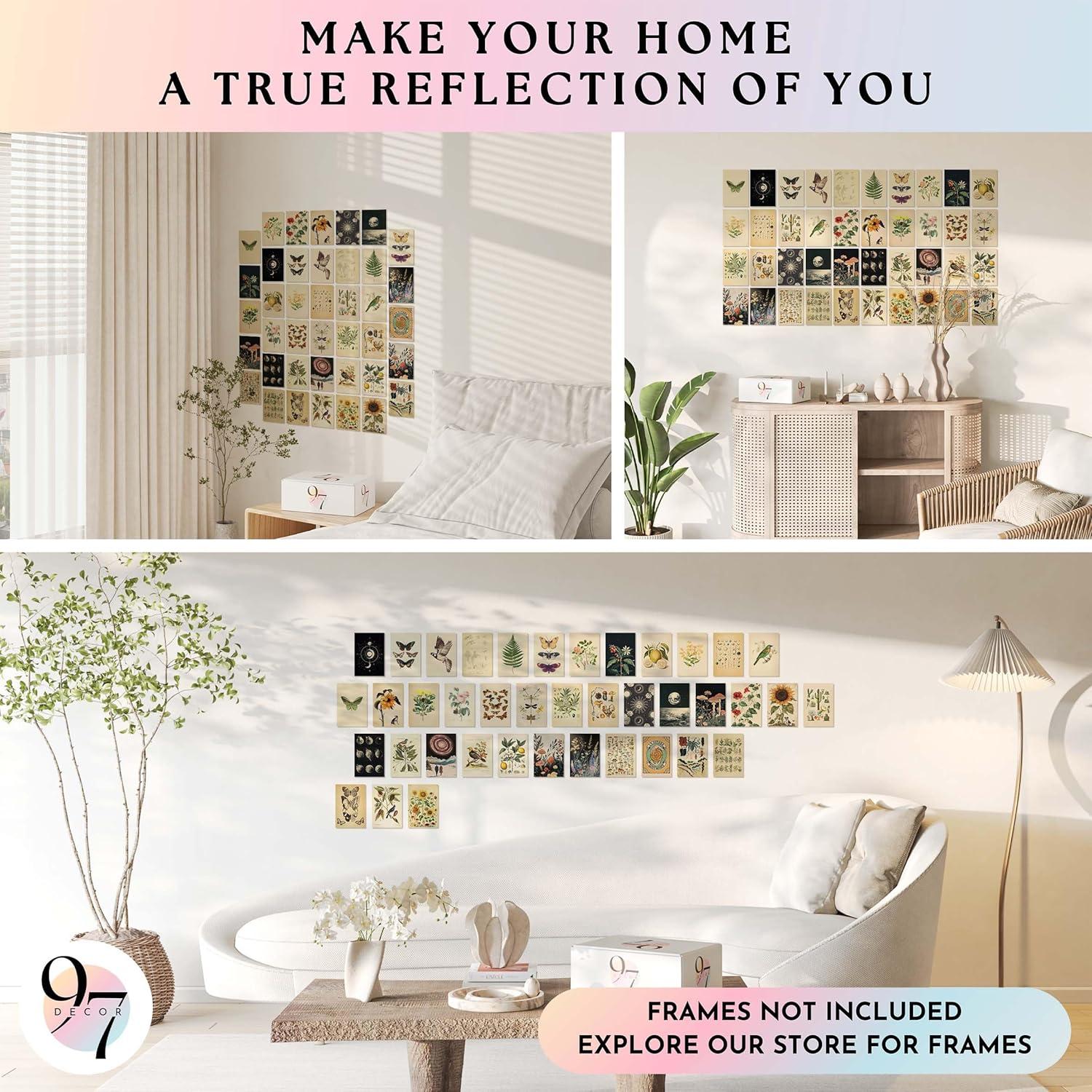 image97 Decor Vintage Wall Collage Kit  Mini Posters For Room Aesthetic Cottage Core Wall Decor Vintage Botanical Wall Art Prints Cottagecore Plant Pictures Flower Art Nature Decor For Bedroom 4x6