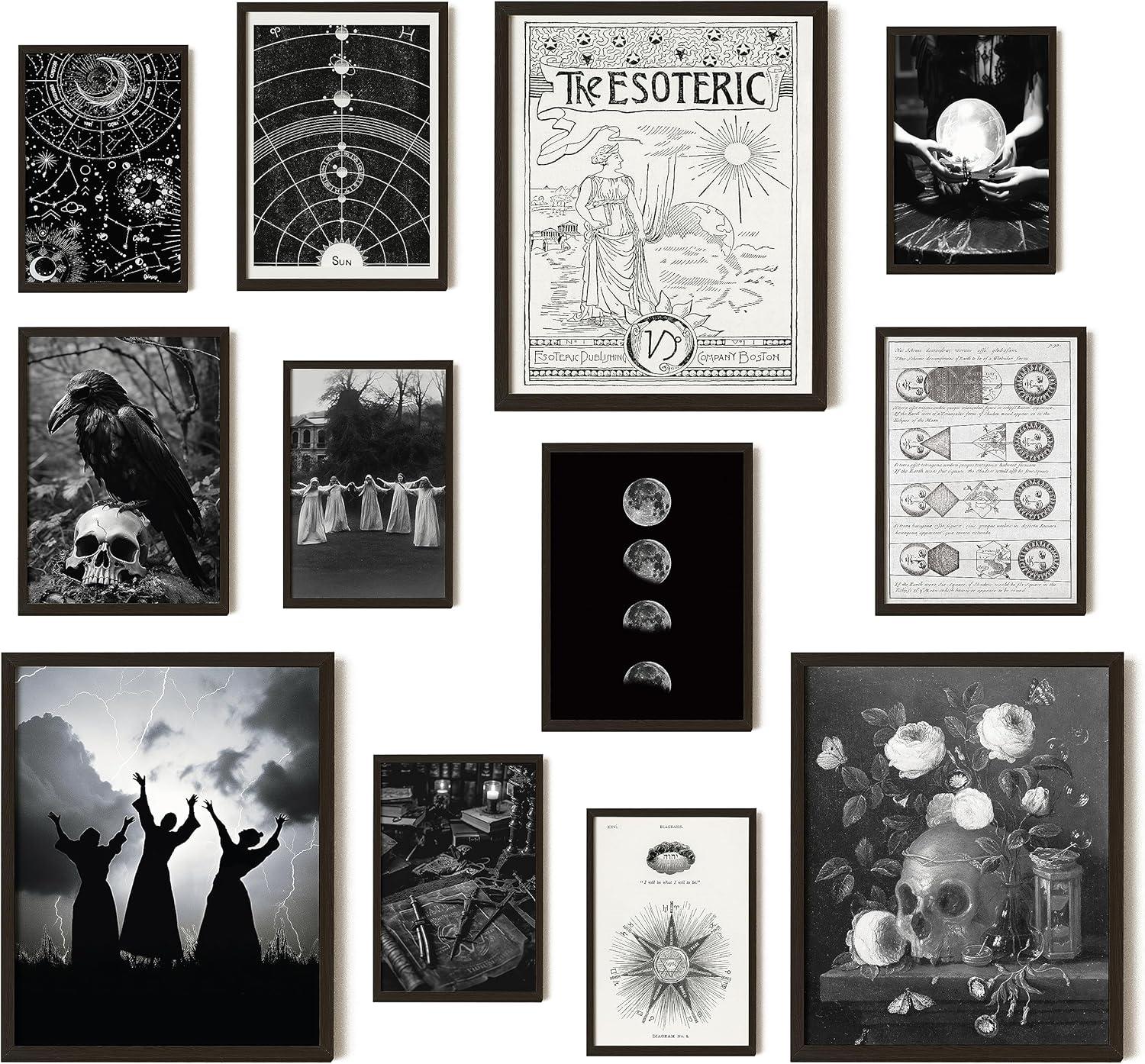 image97 Decor Witchy Home Decor  Vintage Gothic Decor for Home Creepy Goth Posters Halloween Art Prints