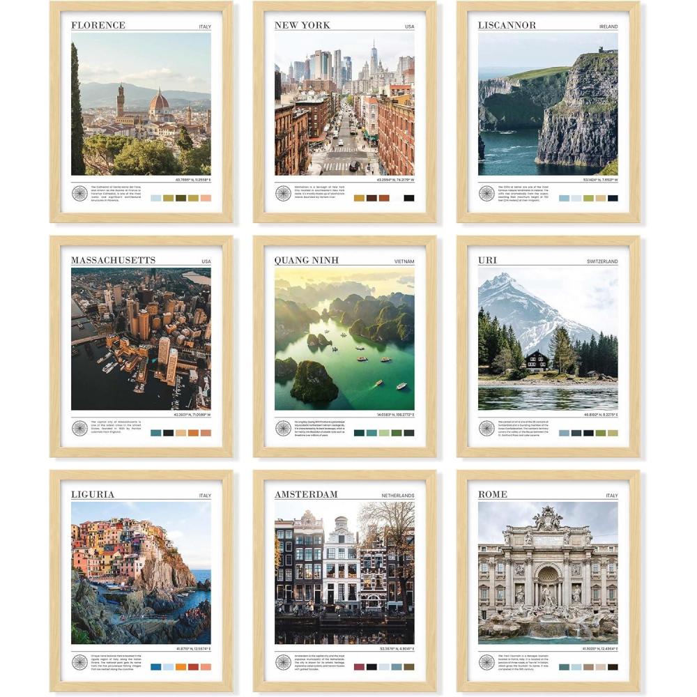 image97 DECOR Vintage Travel Decor Posters  World Travel Wall Art Prints Retro Popular Cities Photo Collage Kit Trendy City Landscape Aesthetic Pictures for Teen Dorm Bedroom Decorations 40 Pcs 4quotx6quotCities