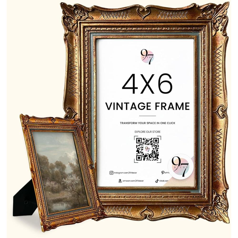 image97 Decor 5x7 Oval Picture Frame  Vintage 5x7 Picture Frame Gold Rustic 5 x 7 Gold Frames 5 By 7 Ornate Photo Frames For Tabletop And Wall HangingOrnate Rectangle