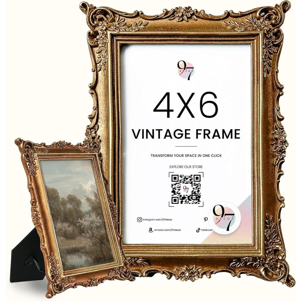 image97 Decor 5x7 Oval Picture Frame  Vintage 5x7 Picture Frame Gold Rustic 5 x 7 Gold Frames 5 By 7 Ornate Photo Frames For Tabletop And Wall HangingRoyal Rectangle