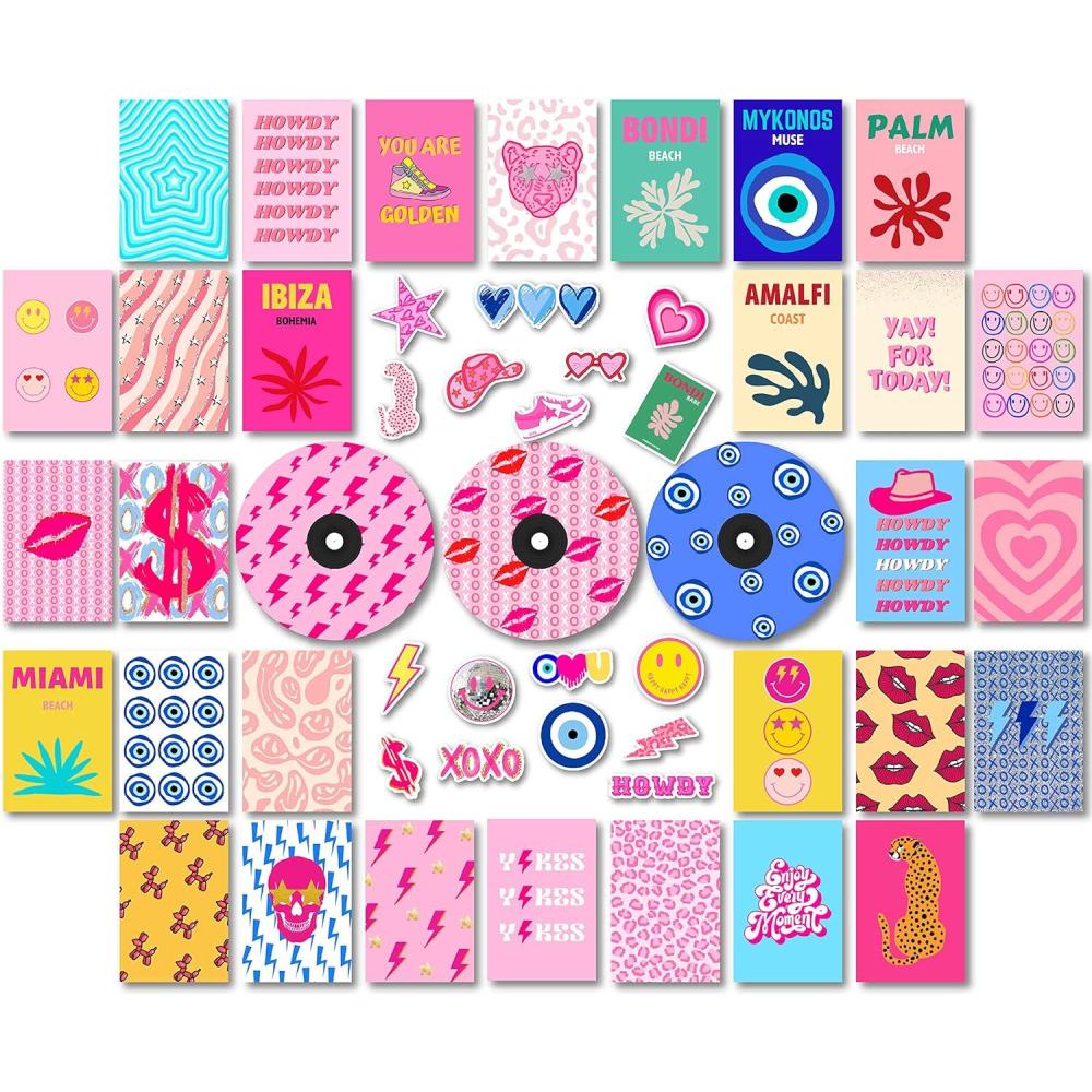 image97 Decor Colorful Preppy Room Decor  Hot Pink And Orange Preppy Posters For Room Aesthetic Maximalist Decor Preppy Pictures For Wall Quirky Wall Decor For Bedroom Teen Girl Dorm 8x10 UnframedPreppy Dorm