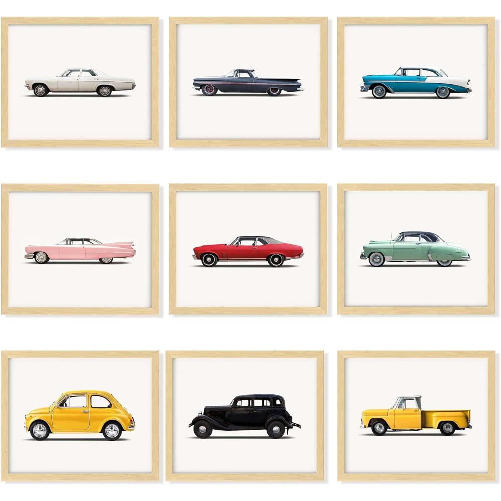 image97 Decor Construction Room Decor For Boys  Vintage Tractor Kids Wall Art Nursery Truck Prints Car Picture Vehicle Poster Toddler Boy Room Decoration For Bedroom 8x10 UnframedVintage Car 9x8x10