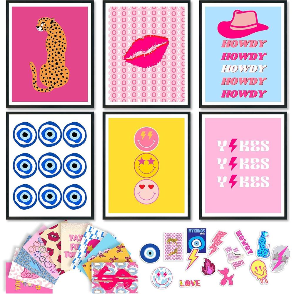image97 Decor Cute Preppy Room Decor Teen Girls  Colorful Preppy Wall Decor Trendy Preppy Posters For Room Aesthetic Preppy Pictures For Wall Eclectic Gallery Wall Prints Dorm Decorations UnframedPreppy Collection