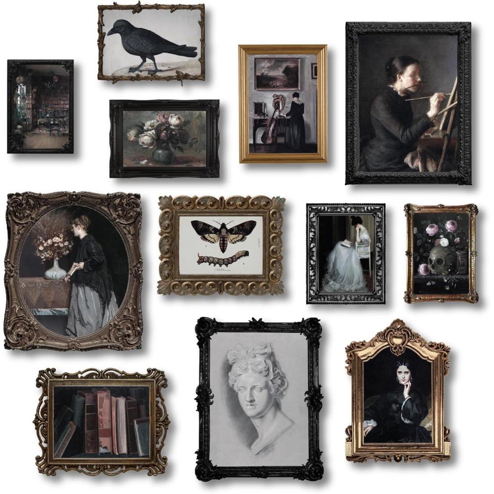 image97 Decor Dark Academia Decor  Antique Victorian Wall Decor Dark Victorian Pictures for Wall Moody Vintage Ladies Portrait Poster Print for Bedroom Decorations 8x10 Unframed